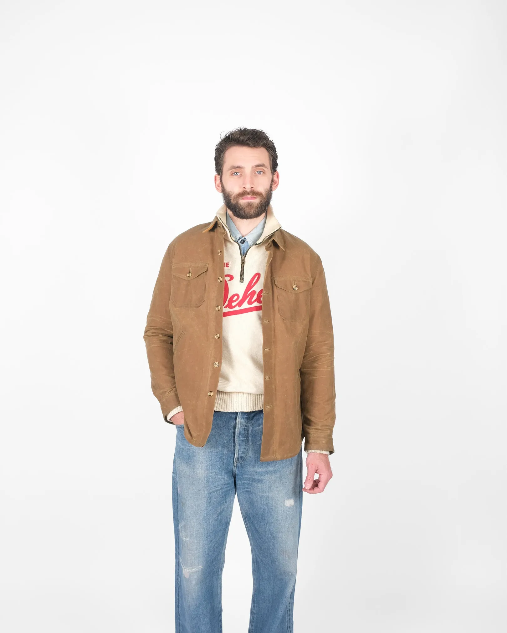 Crissman Overshirt - Waxed Canvas - Hardtack sold by Dehen 1920 product image thumbnail 4