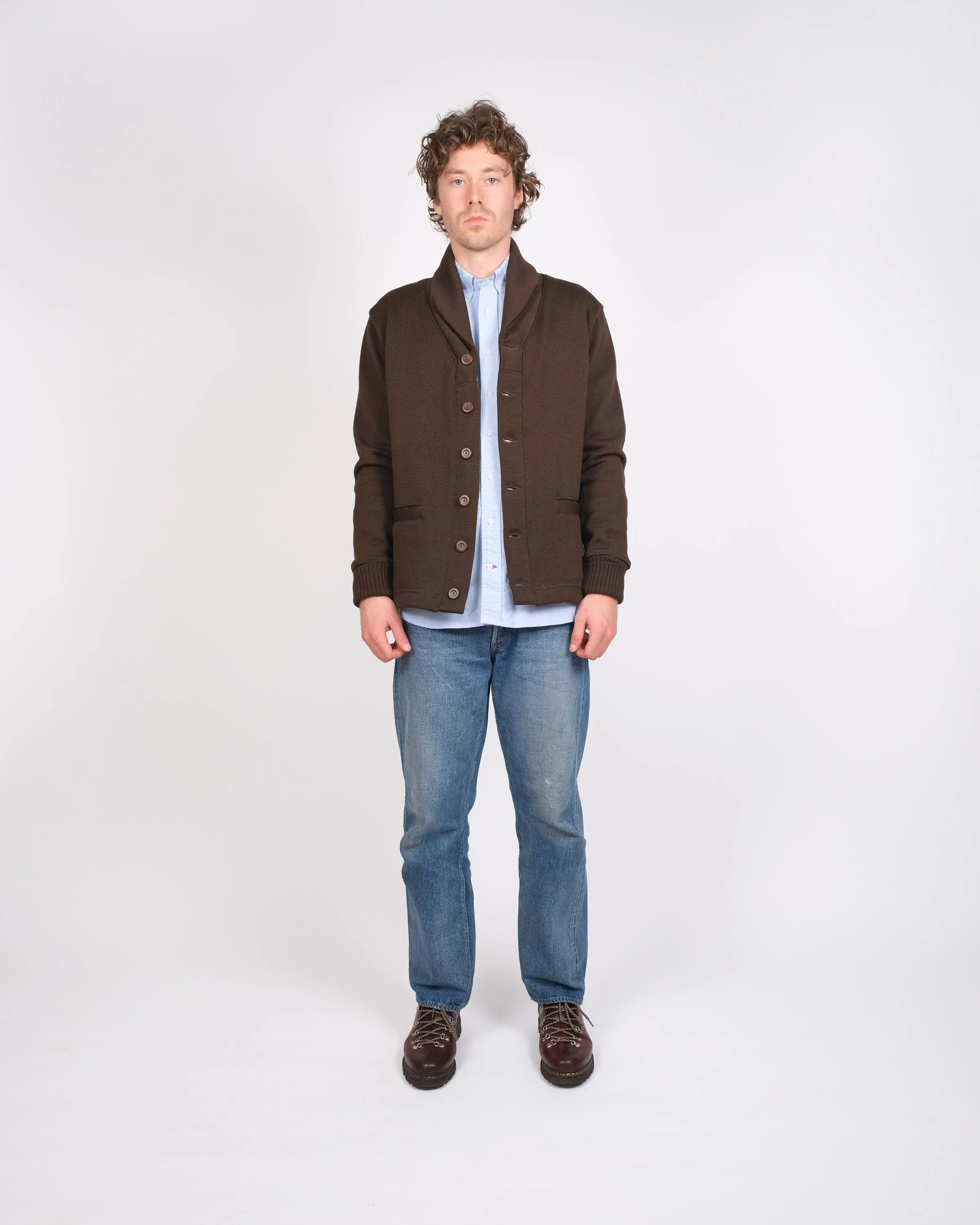 Shawl Sweater Coat - Brown sold by Dehen 1920 product image thumbnail 2