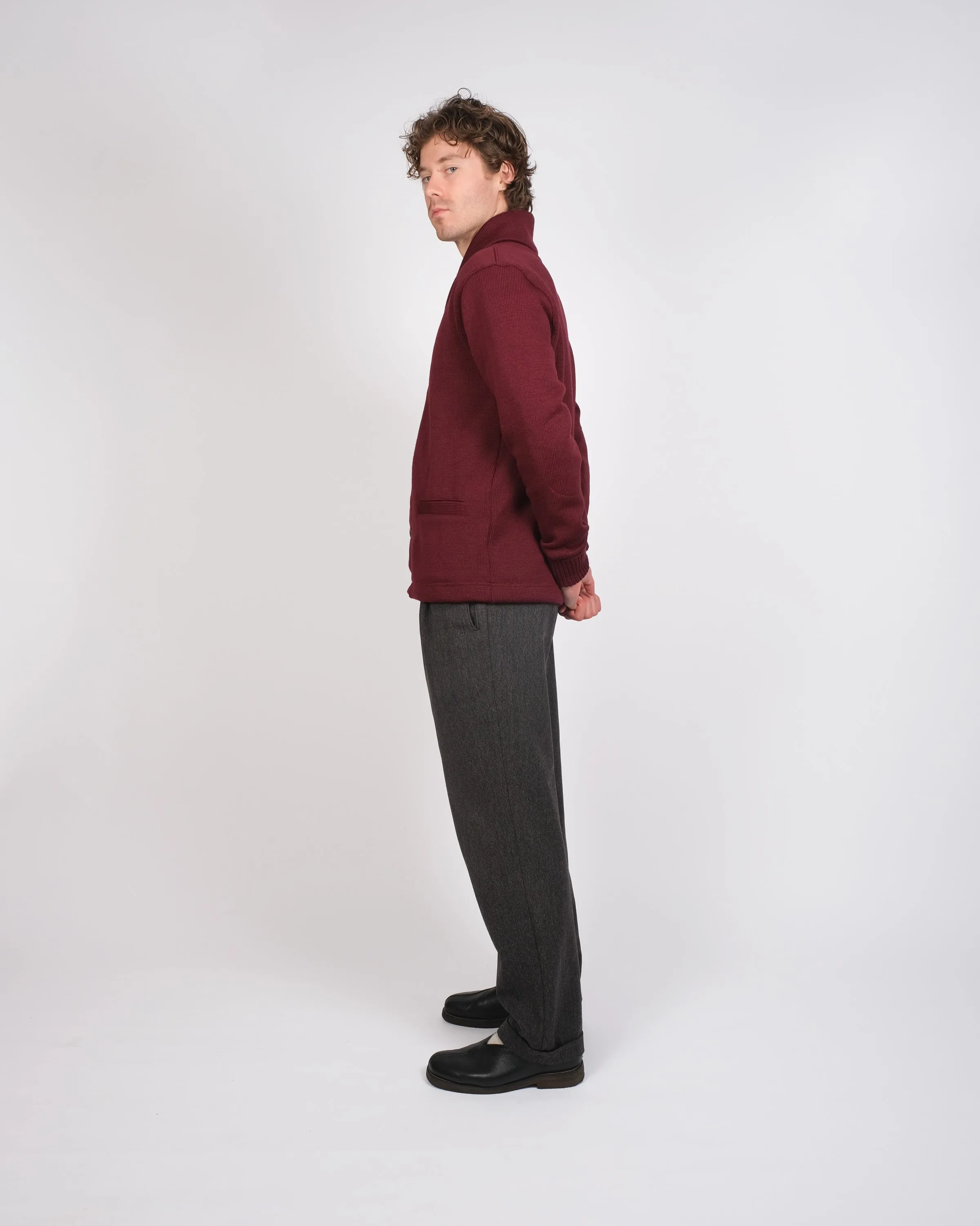 Shawl Sweater Coat - Burgundy sold by Dehen 1920 product image thumbnail 4