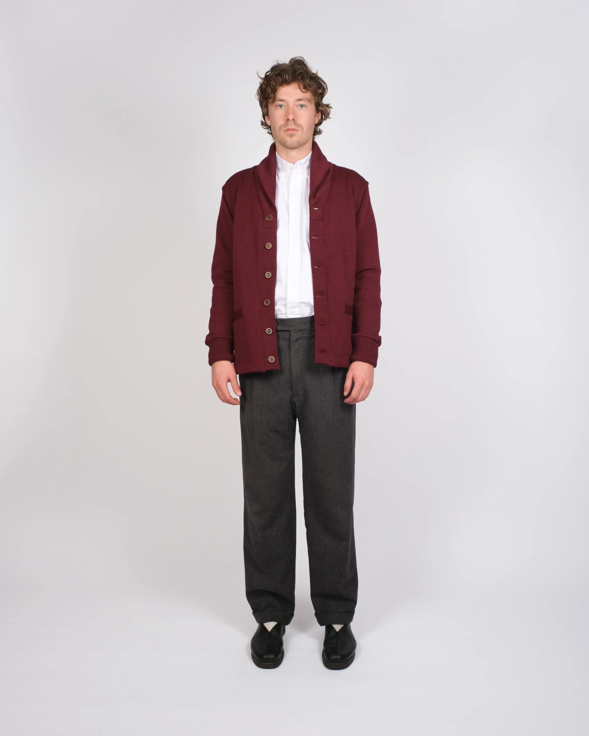 Shawl Sweater Coat - Burgundy sold by Dehen 1920 product image thumbnail 2