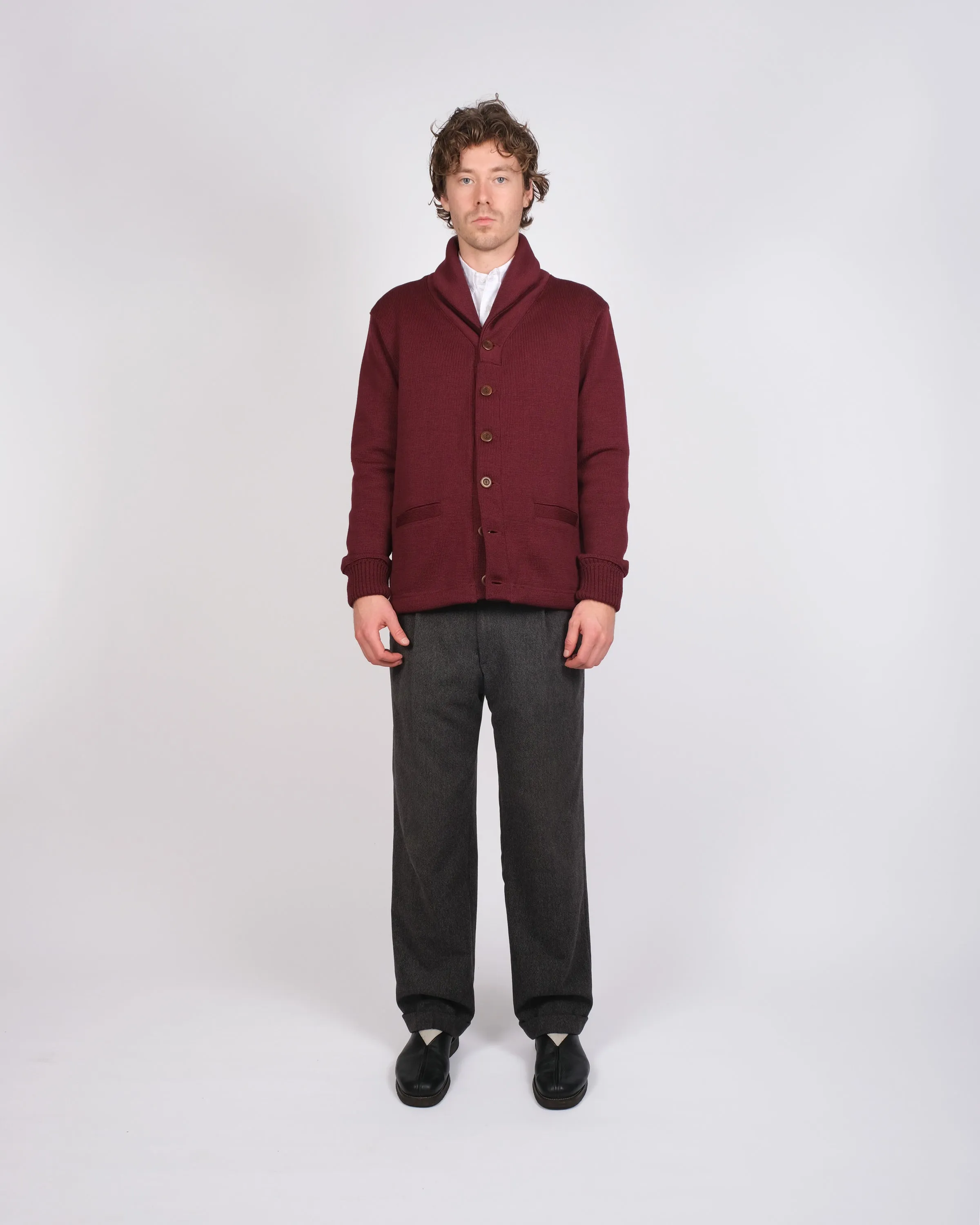 Shawl Sweater Coat - Burgundy sold by Dehen 1920 product image thumbnail 3