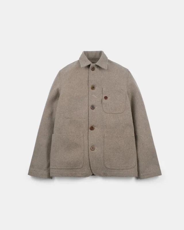 Women's Wool Chore Coat - Oatmeal sold by Dehen 1920