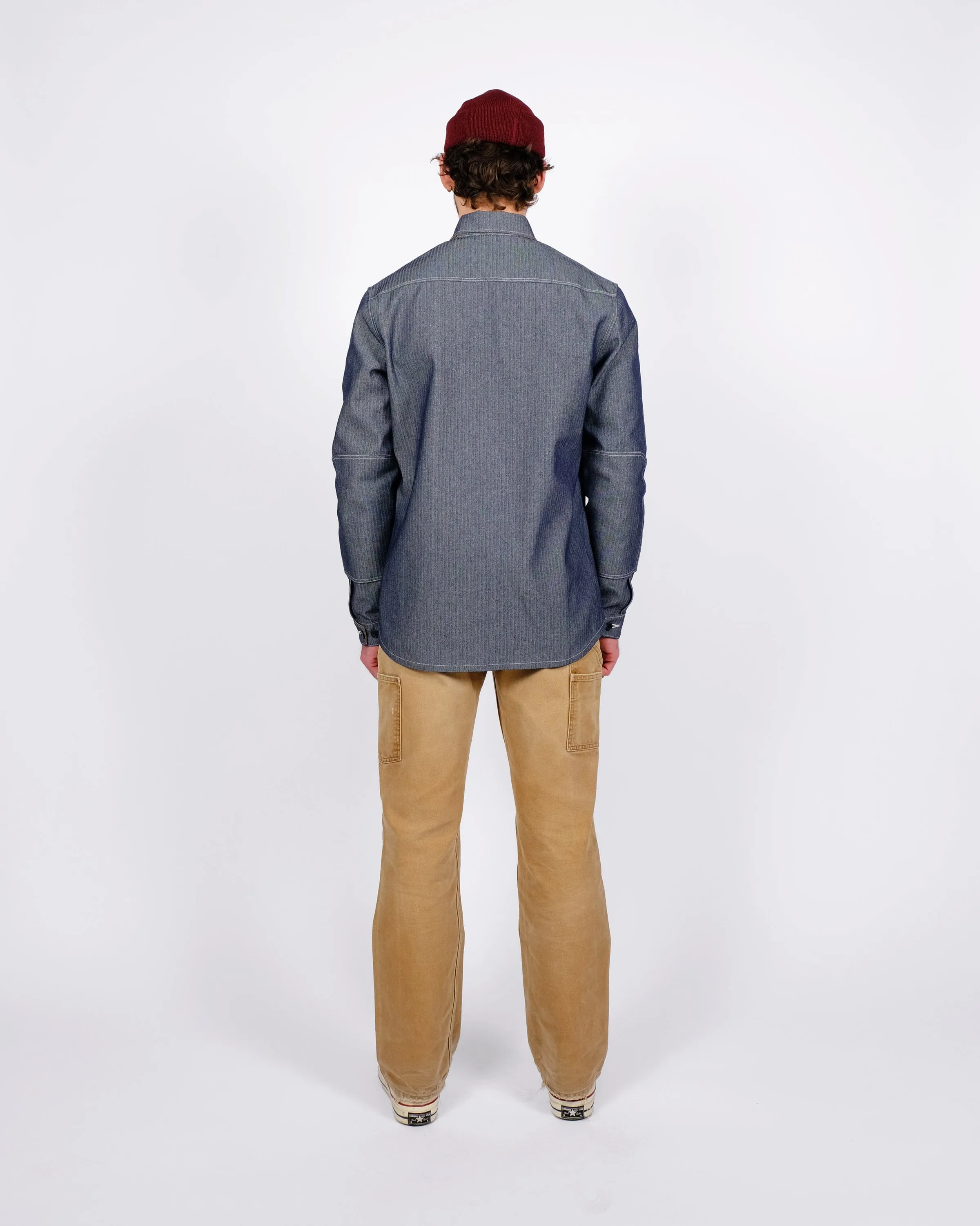 Crissman Overshirt - Indigo Herringbone Bull Denim sold by Dehen 1920 product image thumbnail 5