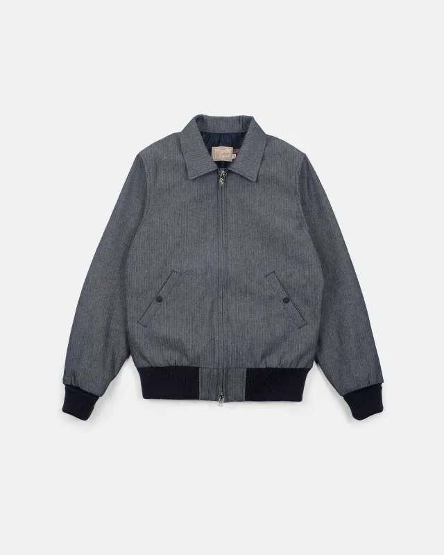 Weekender Jacket - Indigo Herringbone Bull Denim made by Dehen 1920