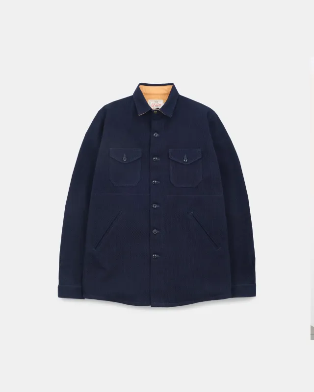 Crissman Overshirt - Indigo Sashi-Ori sold by Dehen 1920