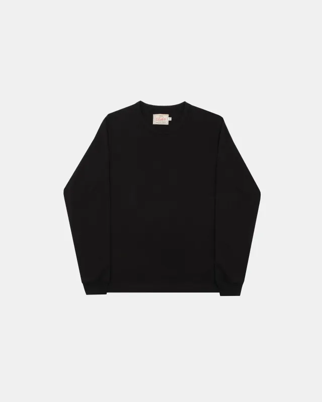 Heavy Duty Long Sleeve Tee - Non Pocket w/ Cuff - Black sold by Dehen 1920