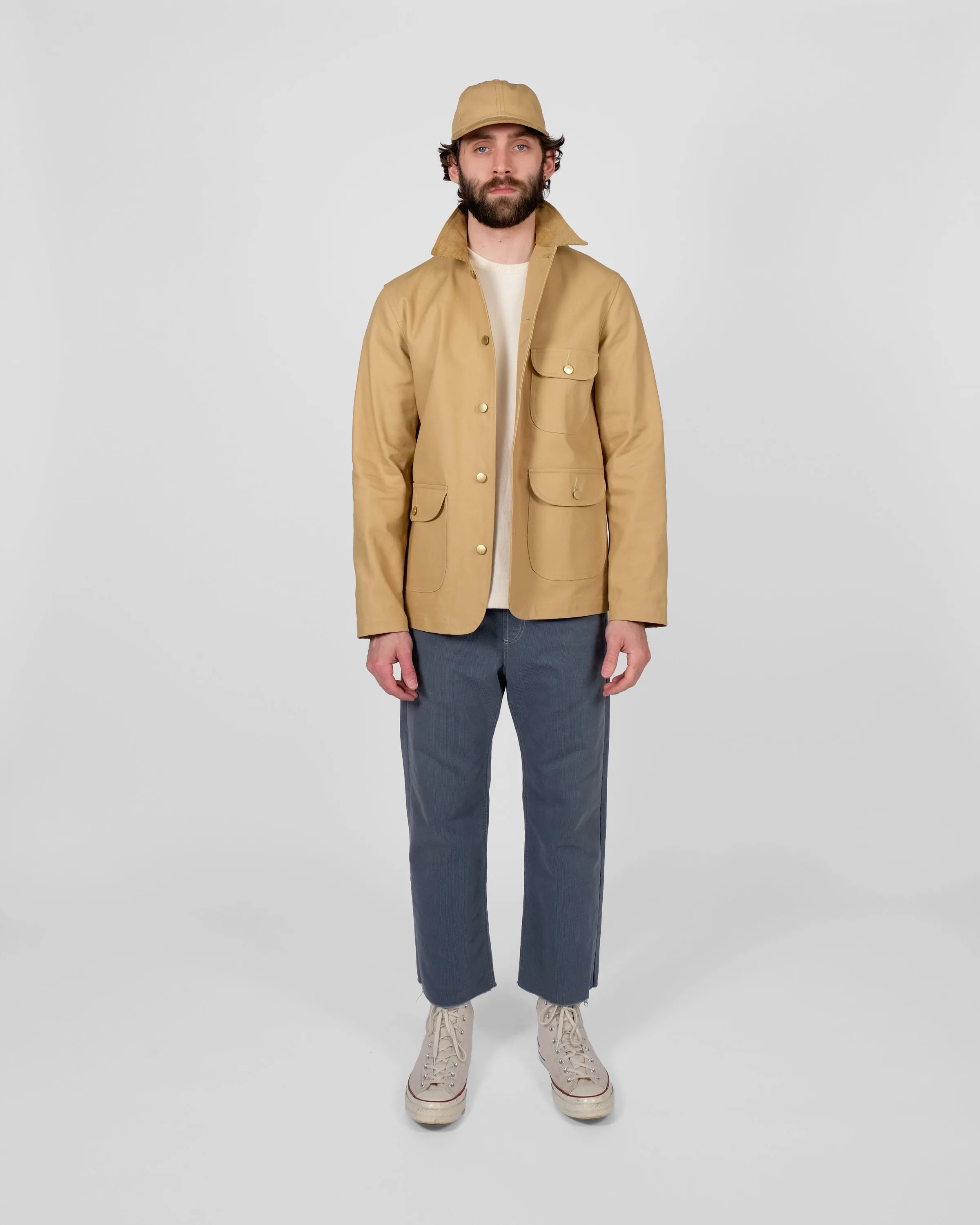 Chore Coat 2.0 - Faded Tan Canvas / Fawn Corduroy sold by Dehen 1920 product image thumbnail 2