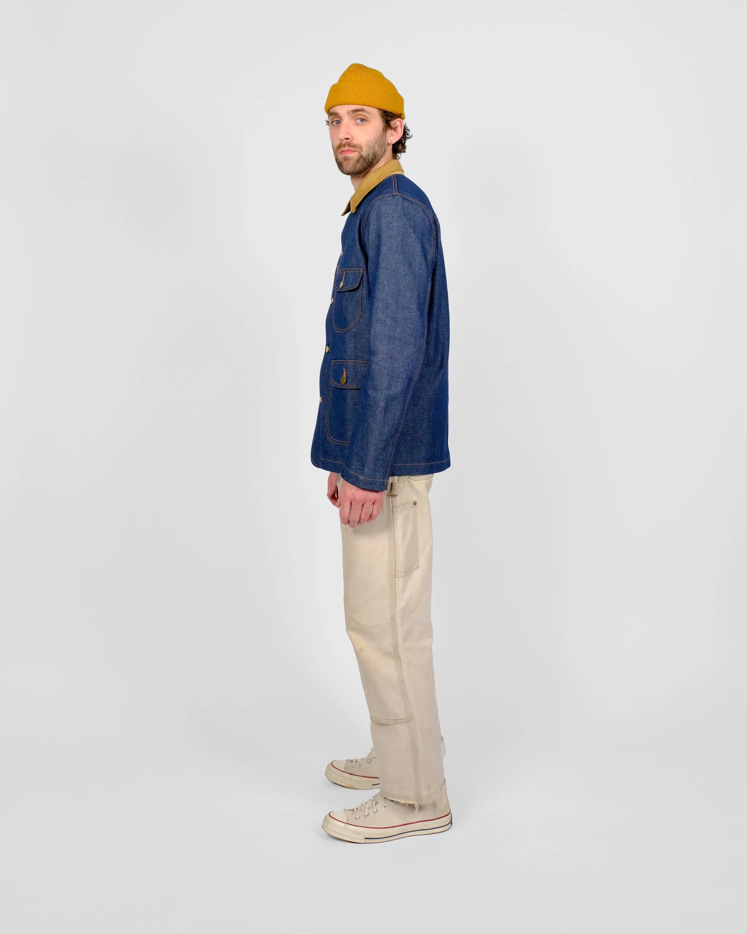 Chore Coat 2.0 - Indigo Denim / Fawn Corduroy sold by Dehen 1920 product image thumbnail 4
