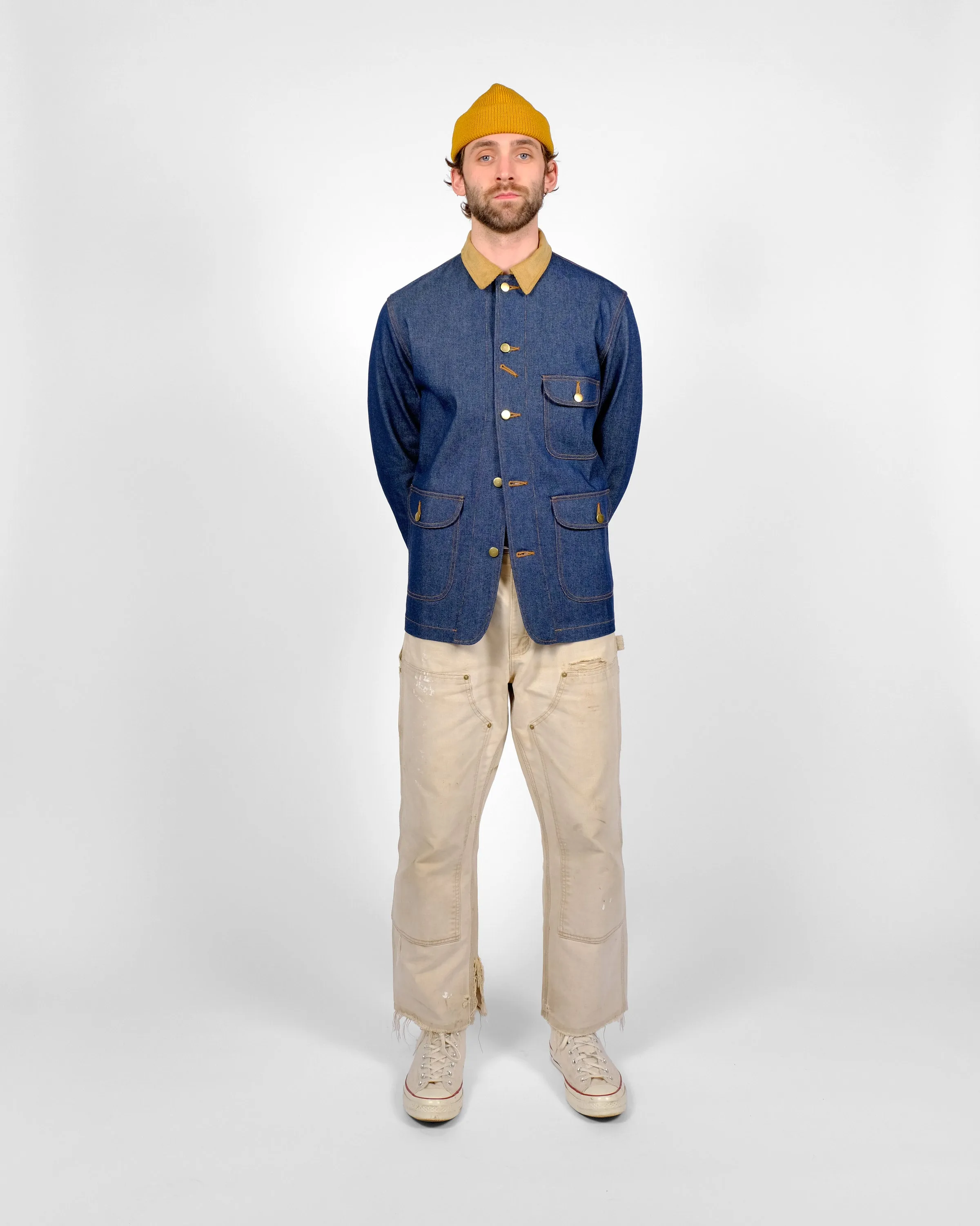 Chore Coat 2.0 - Indigo Denim / Fawn Corduroy sold by Dehen 1920 product image thumbnail 2