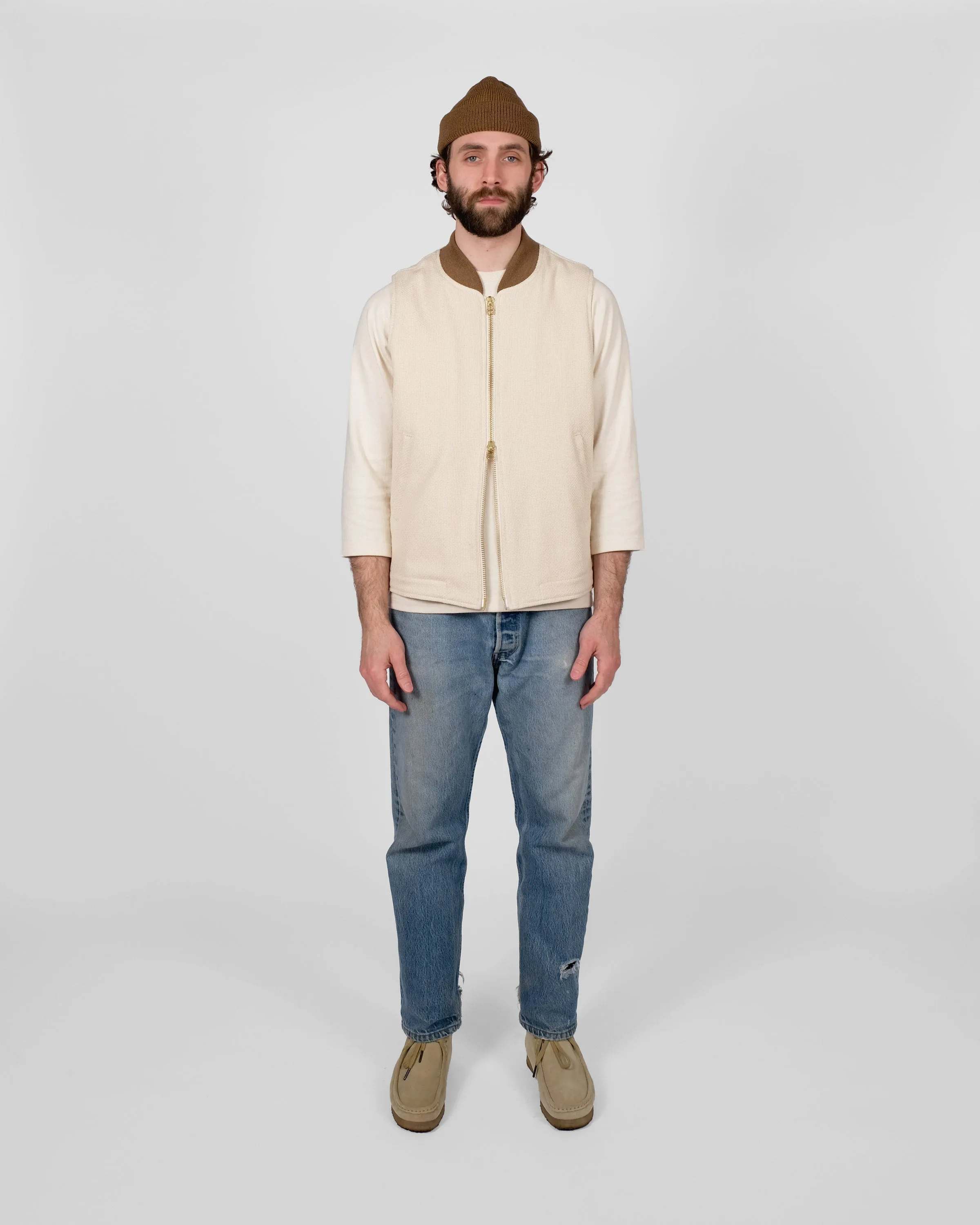 Flight Vest - Natural Sashi-Ori sold by Dehen 1920 product image thumbnail 2