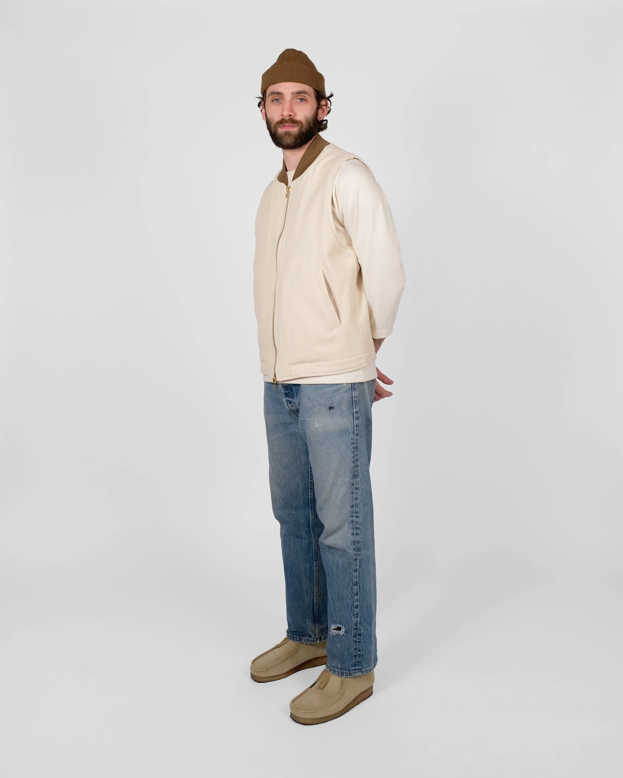 Flight Vest - Natural Sashi-Ori sold by Dehen 1920 product image thumbnail 3