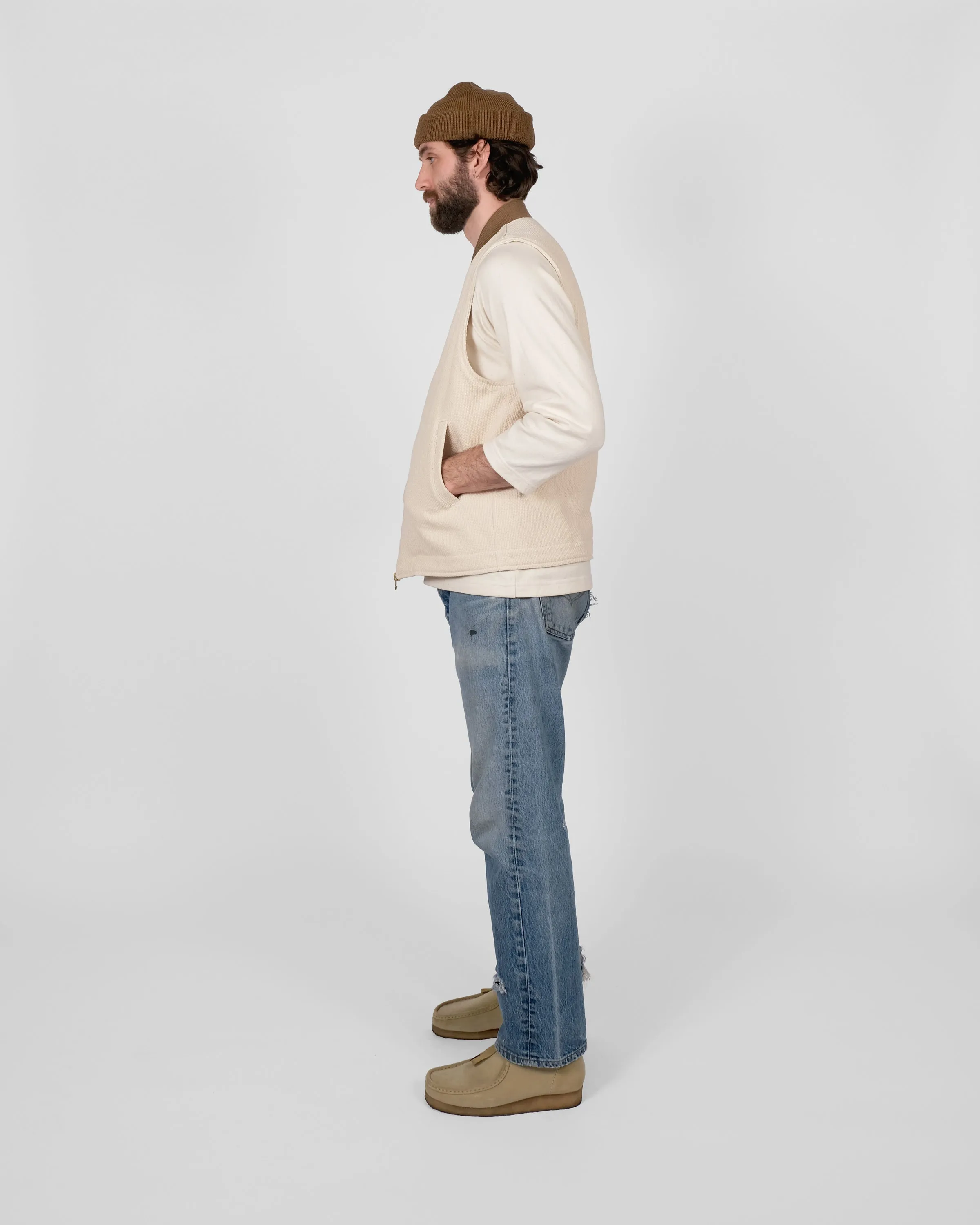 Flight Vest - Natural Sashi-Ori sold by Dehen 1920 product image thumbnail 4