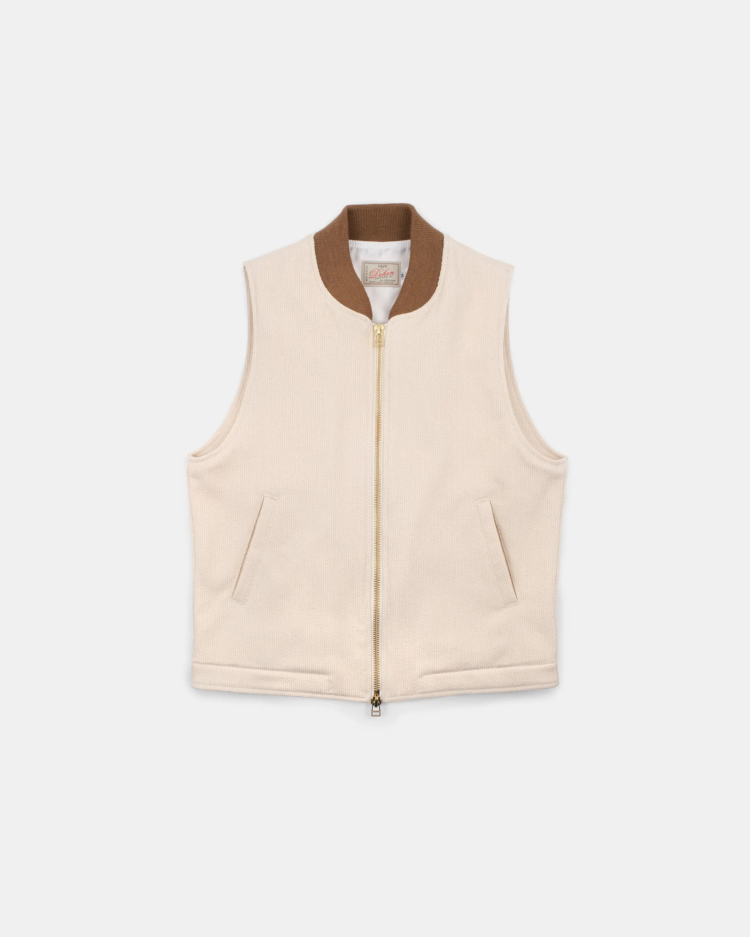 Flight Vest - Natural Sashi-Ori sold by Dehen 1920
