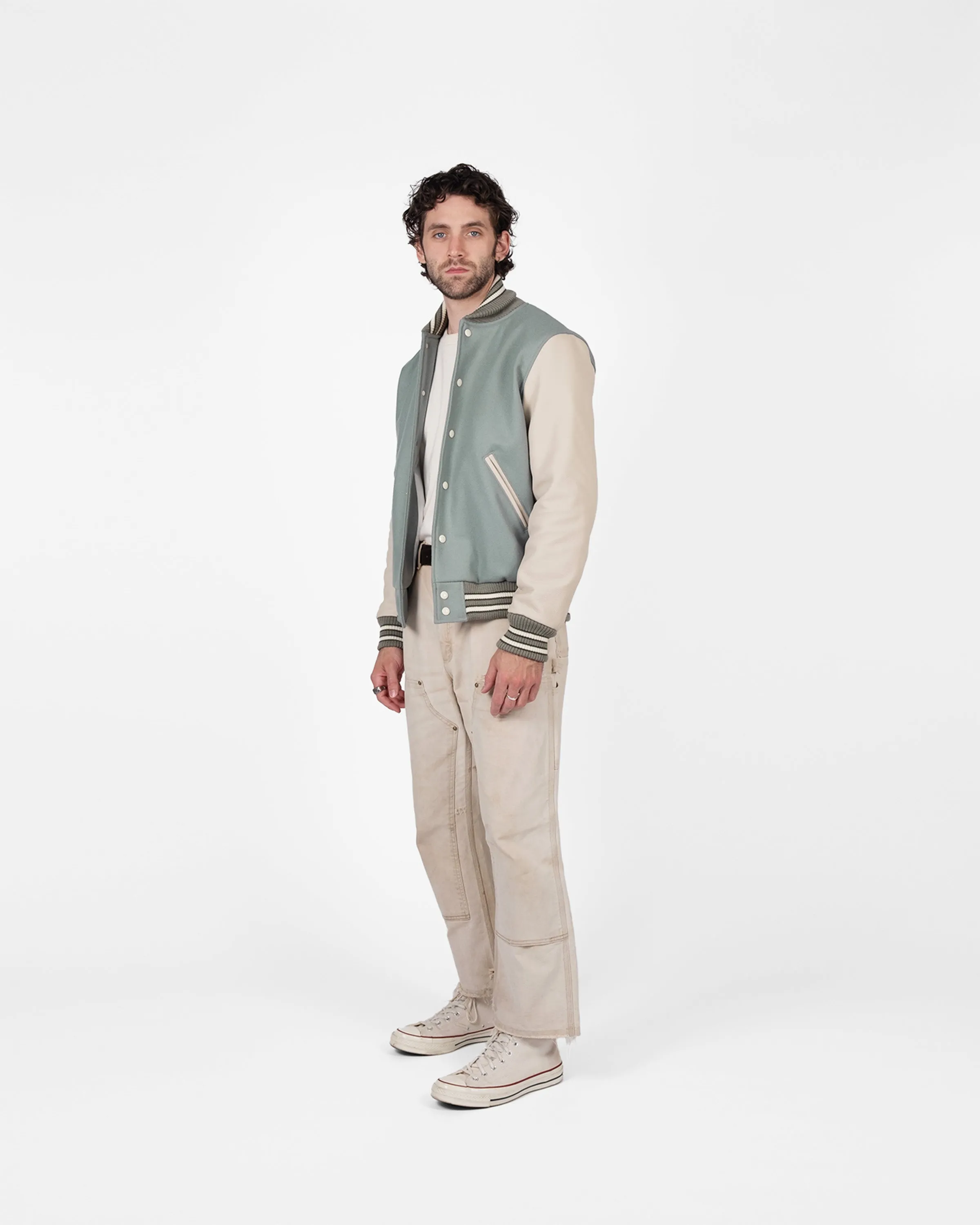 Varsity Jacket - Reef / Milk sold by Dehen 1920 product image thumbnail 3