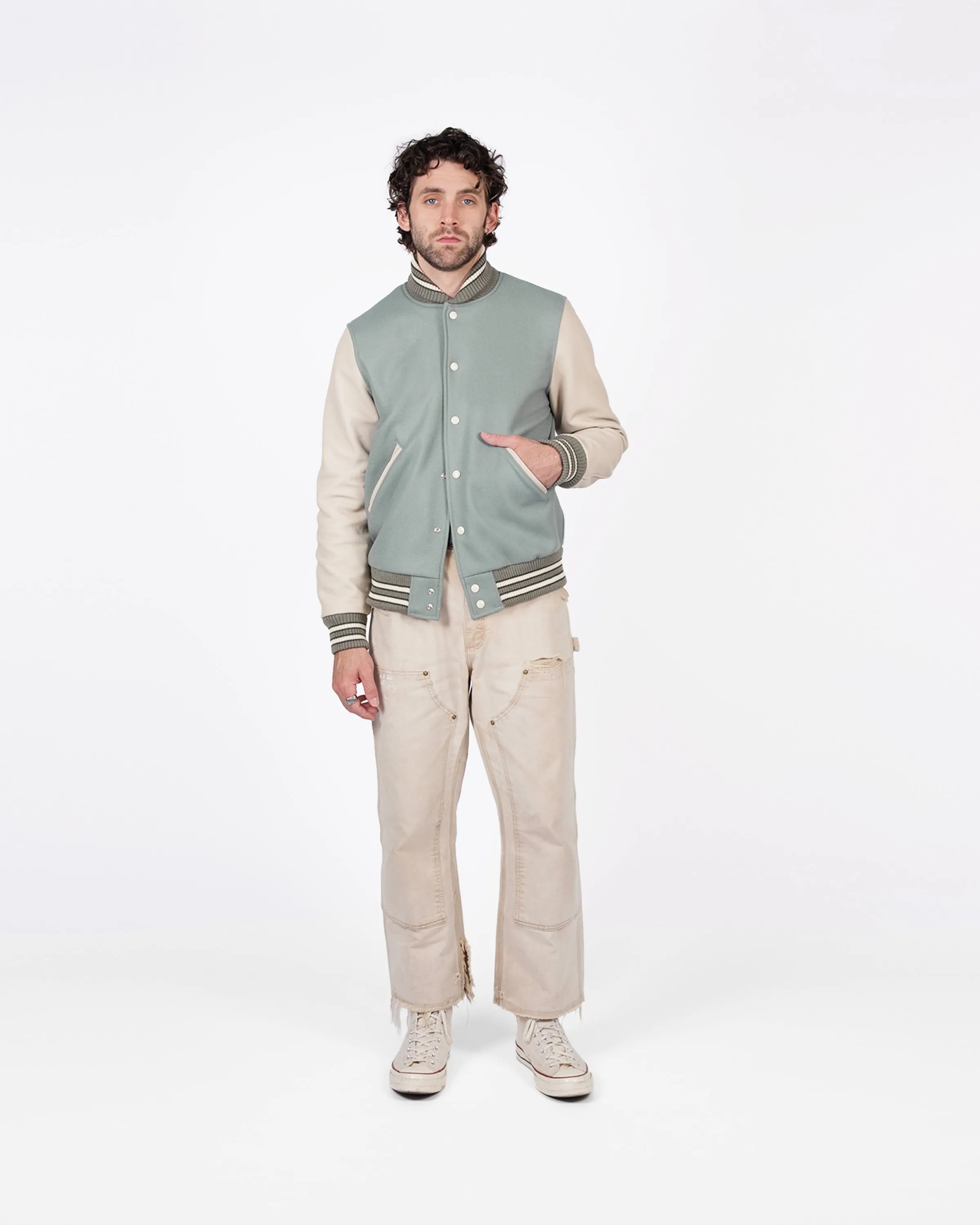 Varsity Jacket - Reef / Milk sold by Dehen 1920 product image thumbnail 2