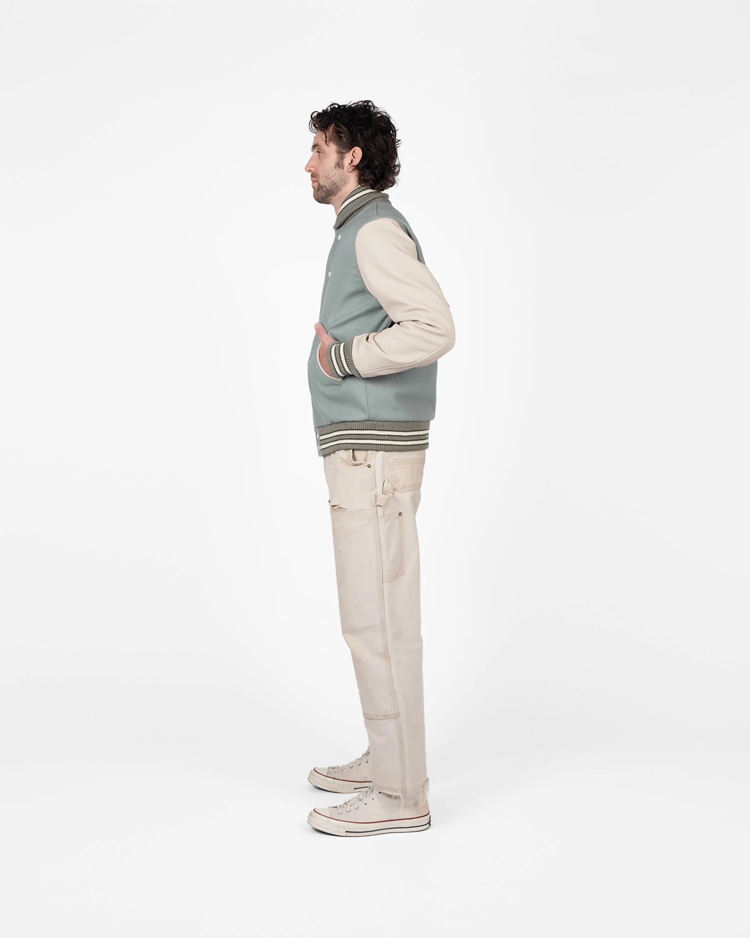 Varsity Jacket - Reef / Milk sold by Dehen 1920 product image thumbnail 4