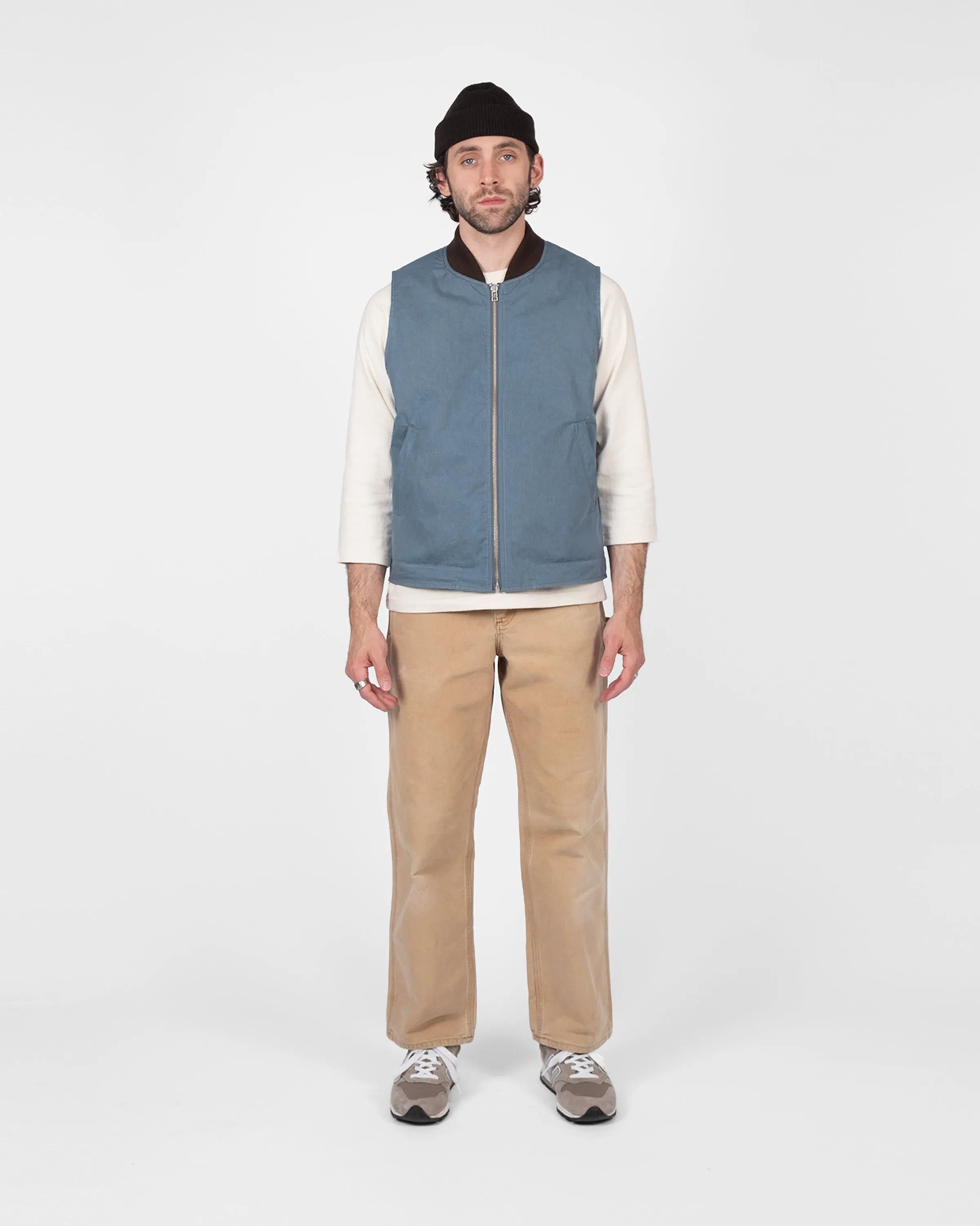 Flight Vest - Faded Blue Dry Waxed Rip Stop sold by Dehen 1920 product image thumbnail 2