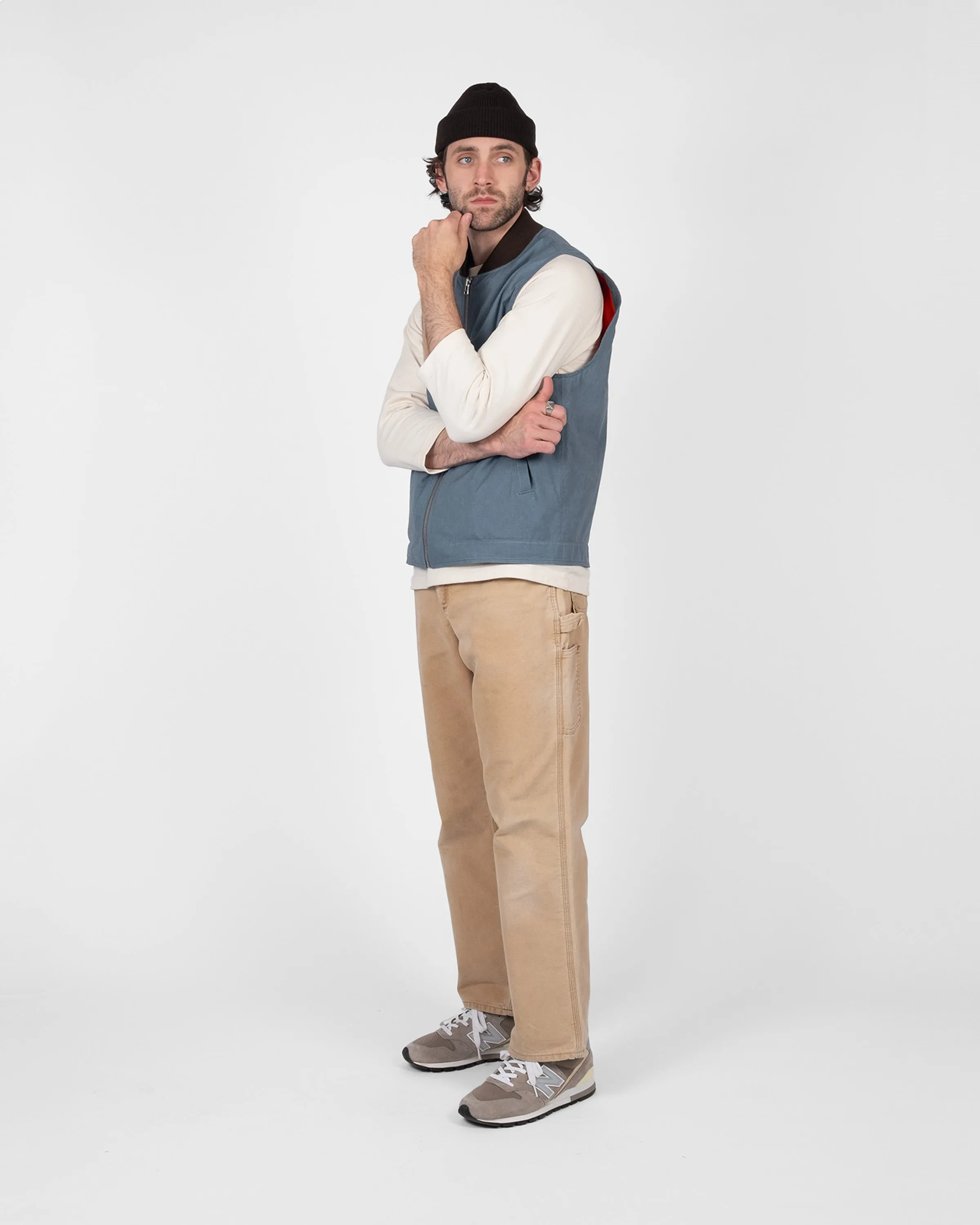 Flight Vest - Faded Blue Dry Waxed Rip Stop sold by Dehen 1920 product image thumbnail 3