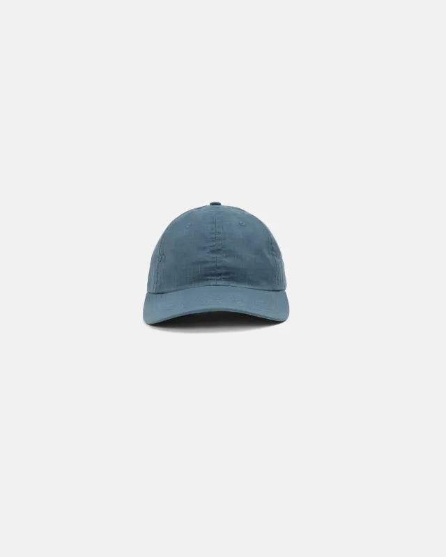 Waxed Baseball Hat - Faded Blue Dry Waxed Rip Stop made by Dehen 1920