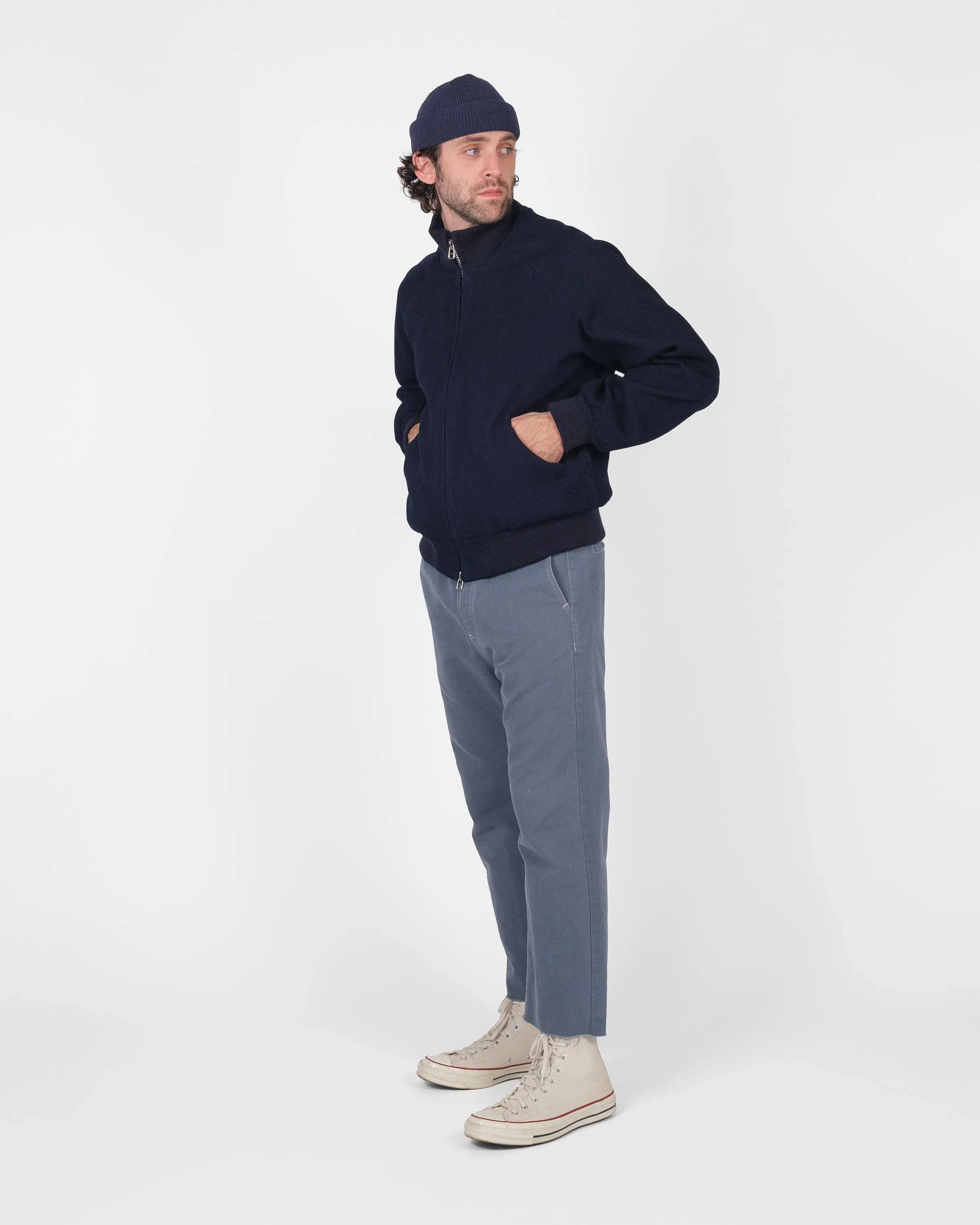 Pilot Jacket - Indigo Sashi-Ori sold by Dehen 1920 product image thumbnail 3