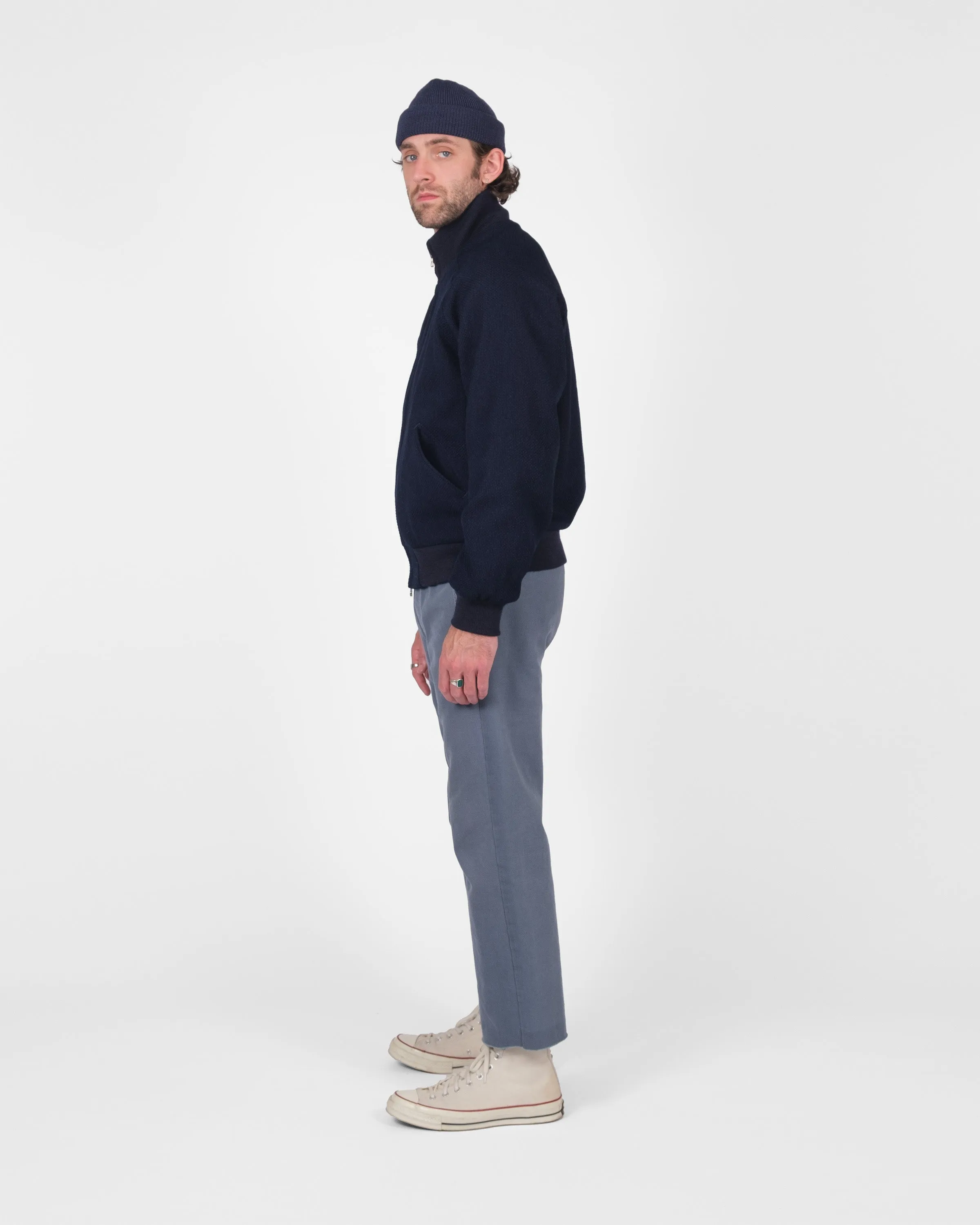 Pilot Jacket - Indigo Sashi-Ori sold by Dehen 1920 product image thumbnail 4