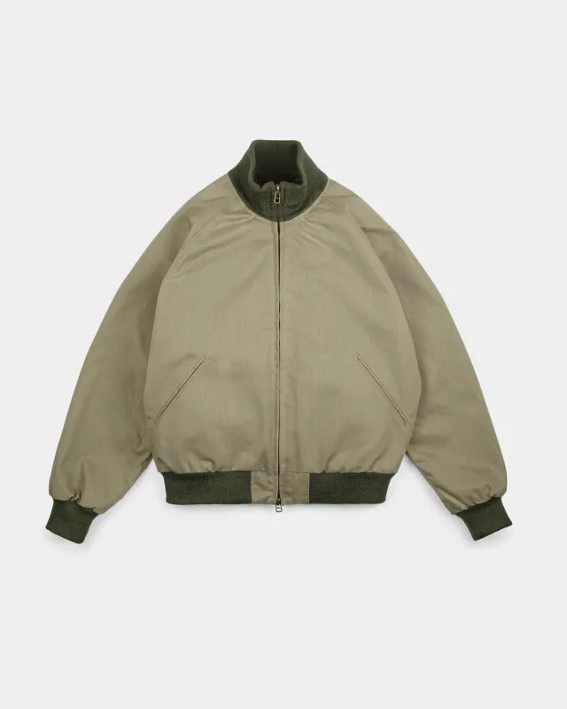 Pilot Jacket - Sage Dry Waxed Cotton made by Dehen 1920