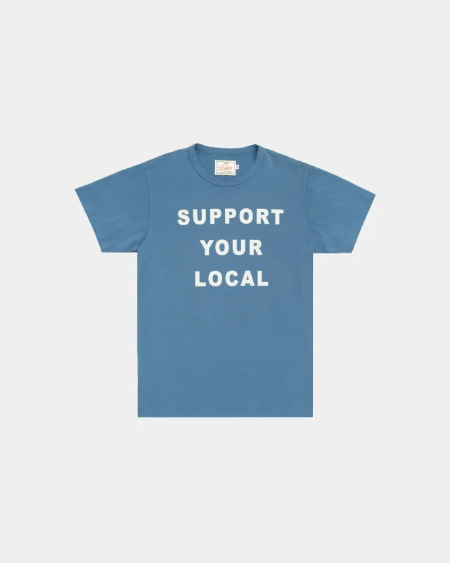 Heavy Duty Tee - Support Your Local / Faded Blue made by Dehen 1920