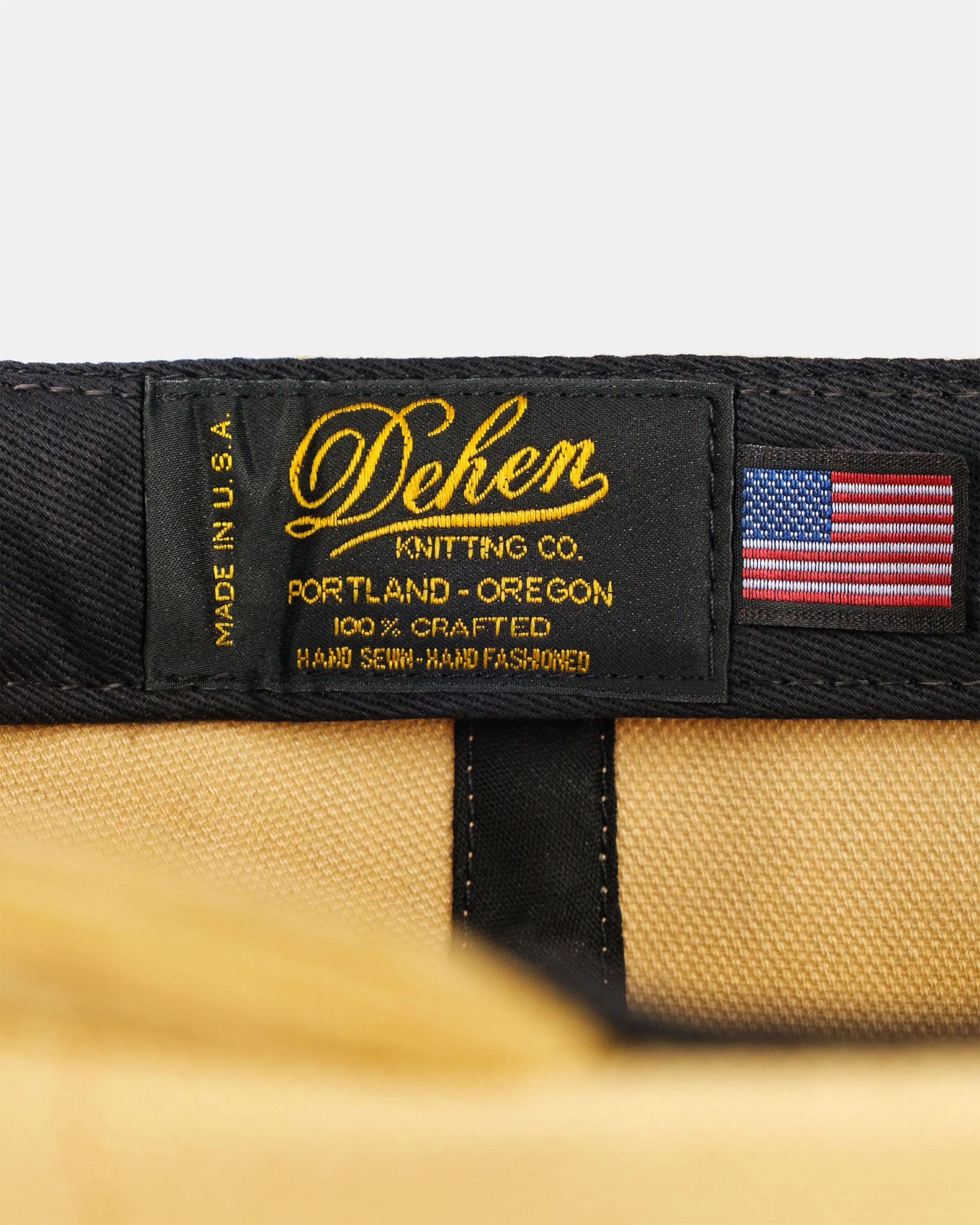 2-Tone Baseball Hat - Faded Tan Canvas & Fawn Corduroy sold by Dehen 1920 product image thumbnail 4