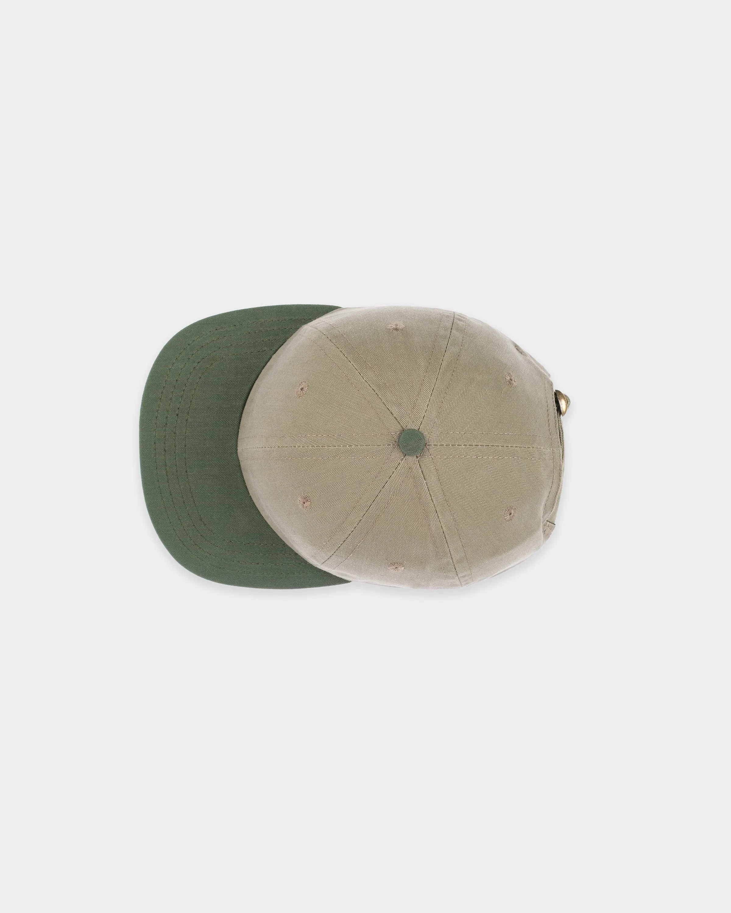 Waxed Baseball Hat - 2-Tone Sage & Spruce Dry Waxed Cotton sold by Dehen 1920 product image thumbnail 3
