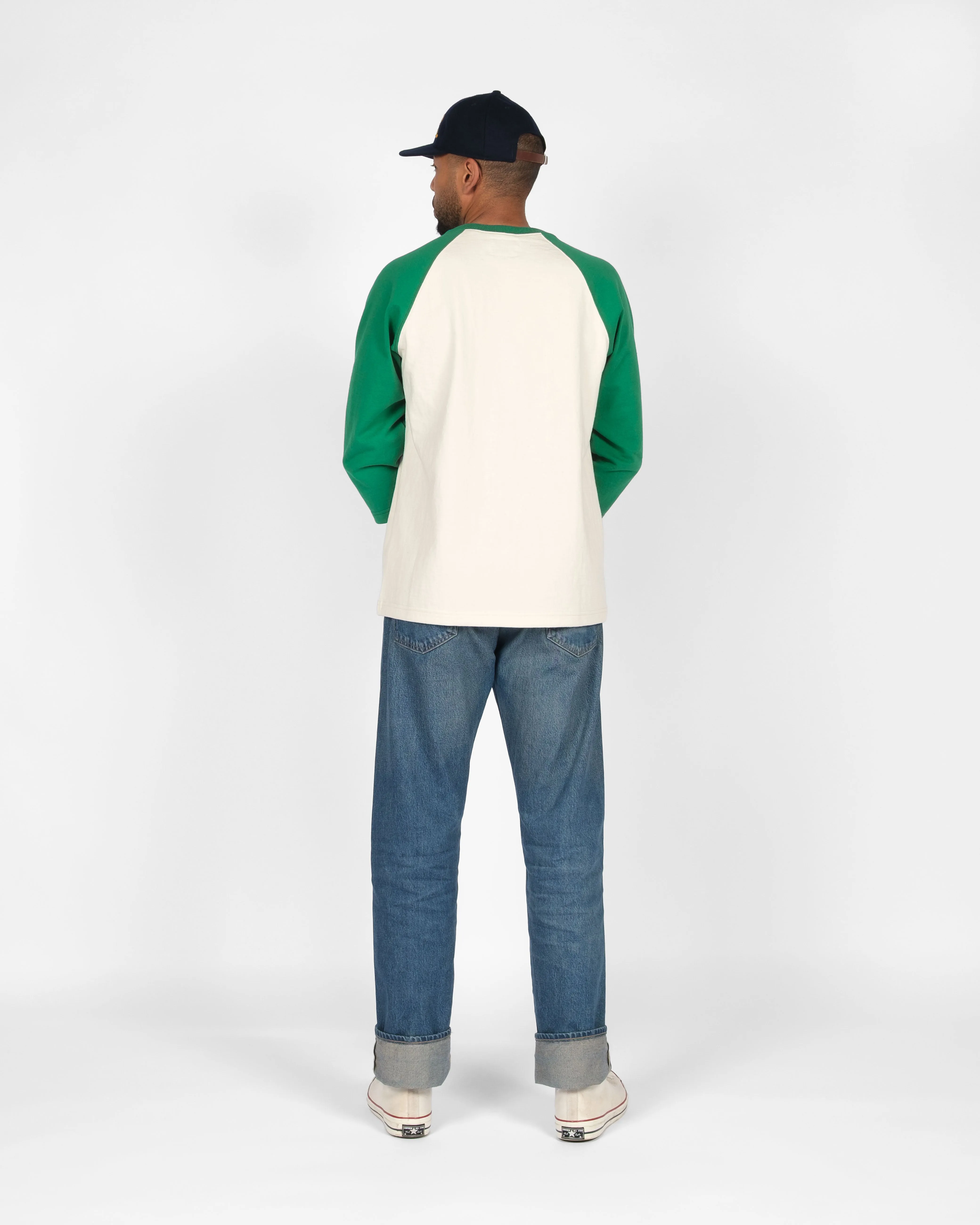 Heavy Duty Baseball Tee - 2-Tone Natural & Kelly sold by Dehen 1920 product image thumbnail 5