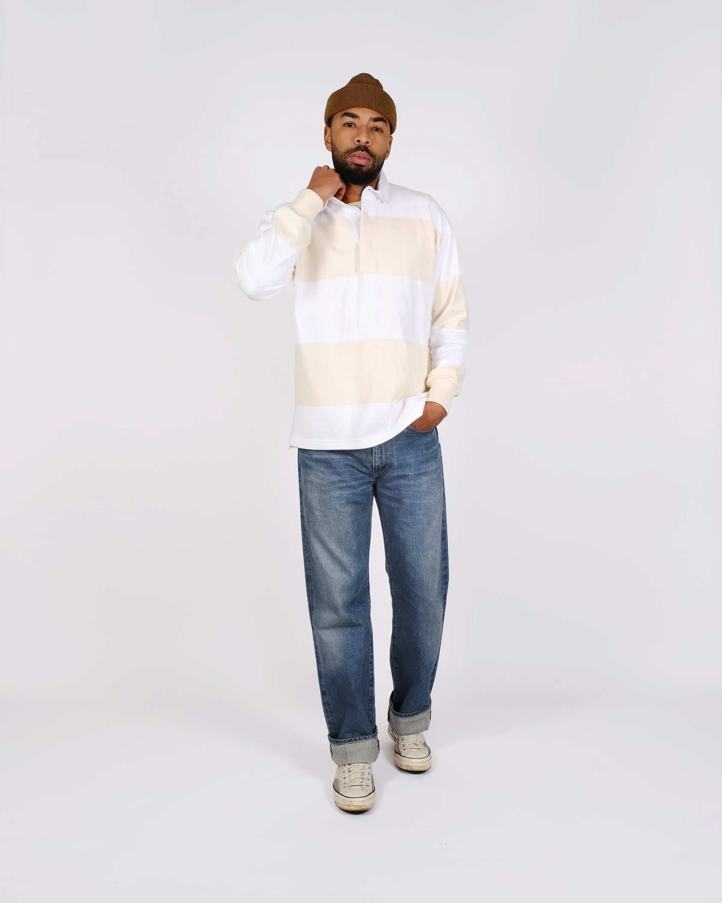 Rugby Shirt - White / Natural sold by Dehen 1920 product image thumbnail 2