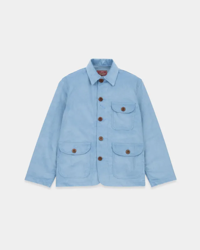 Women's Chore Coat 2.0 - Dusty Blue Corduroy made by Dehen 1920
