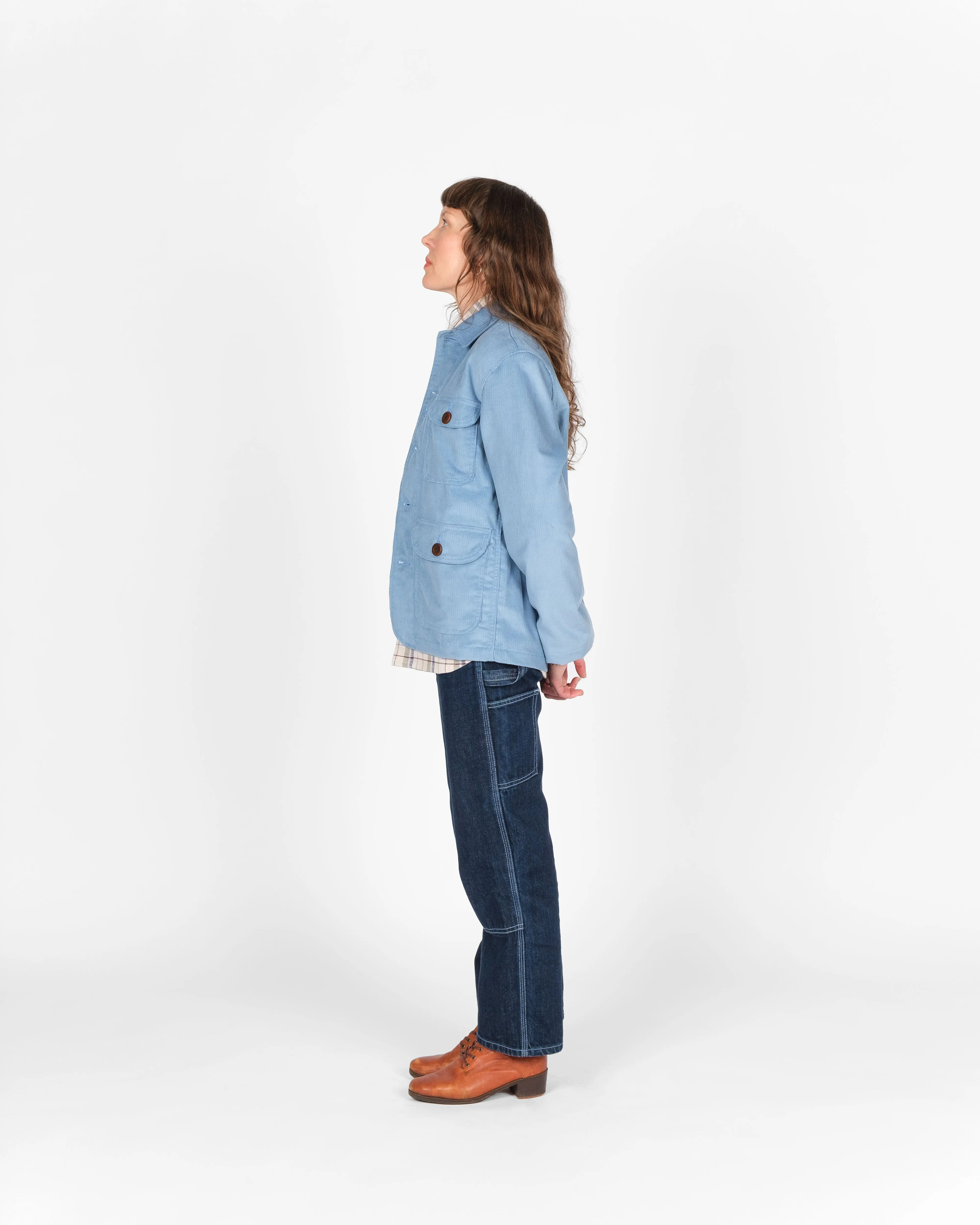 Women's Chore Coat 2.0 - Dusty Blue Corduroy sold by Dehen 1920 product image thumbnail 4