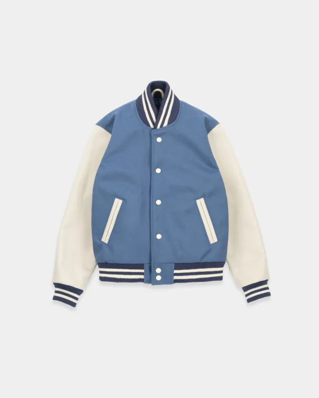 Women's Varsity Jacket - Steel Blue made by Dehen 1920