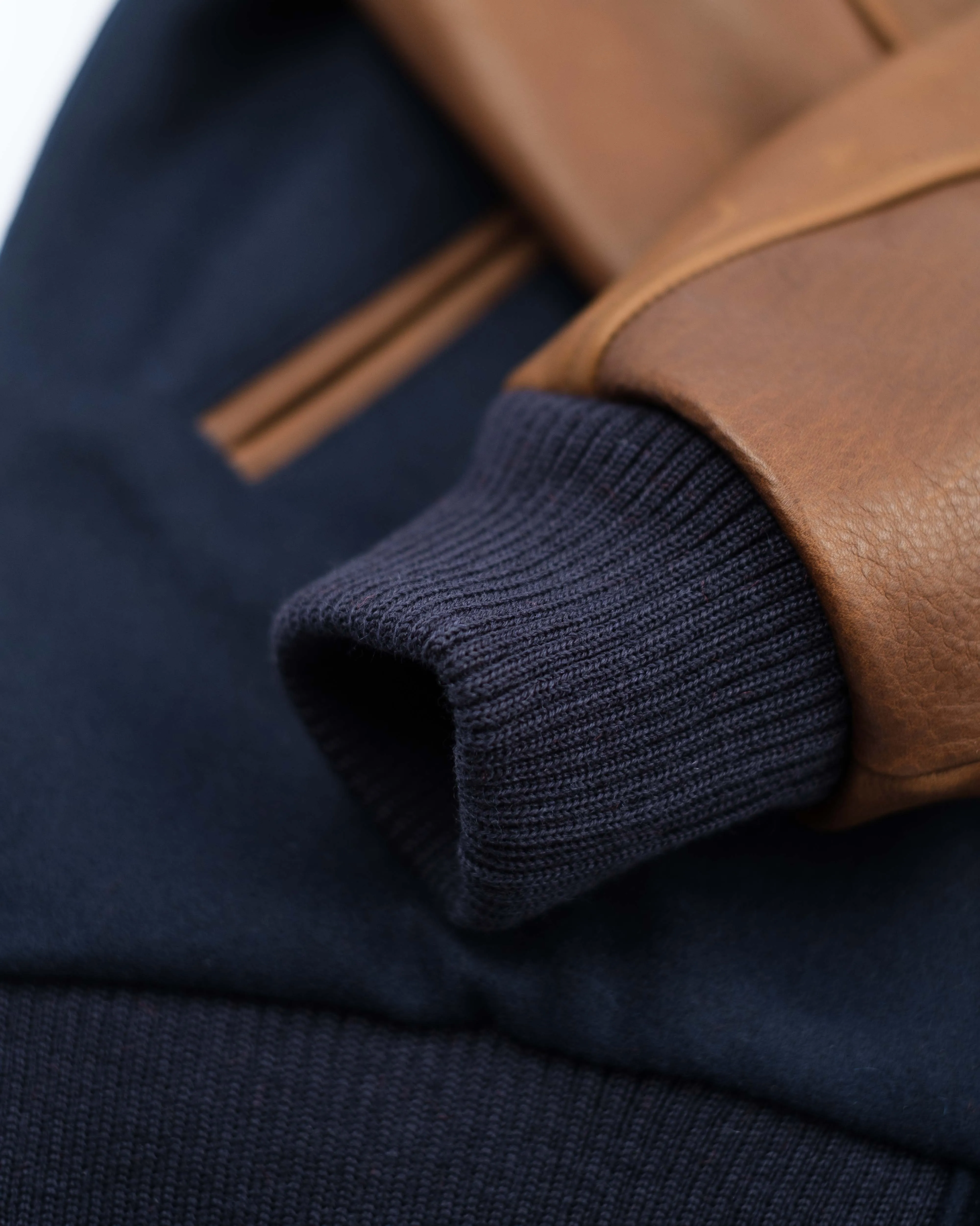 Varsity Jacket - Dark Navy / Luggage sold by Dehen 1920 product image thumbnail 5