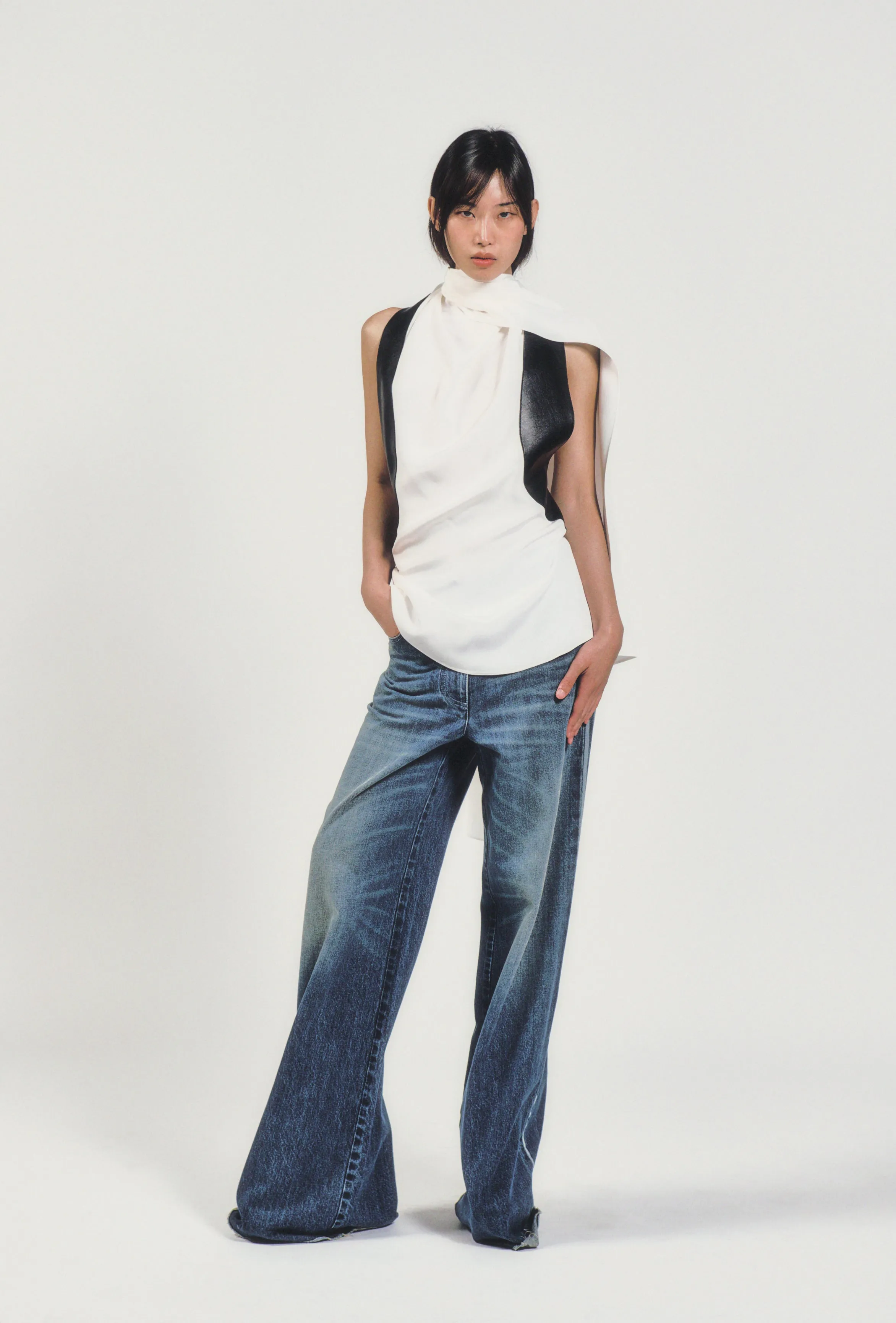 COMBO HALTER TOP - WHITE - (MADE TO ORDER) sold by Peter Do product image thumbnail 5