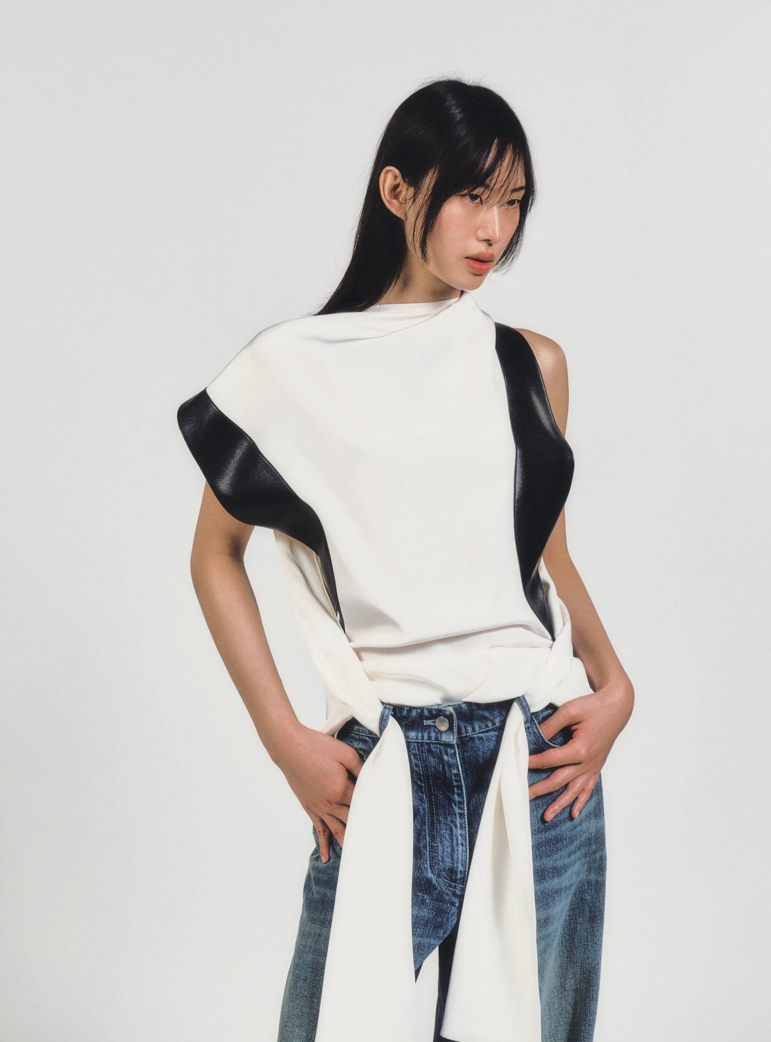 COMBO HALTER TOP - WHITE - (MADE TO ORDER) sold by Peter Do product image thumbnail 2