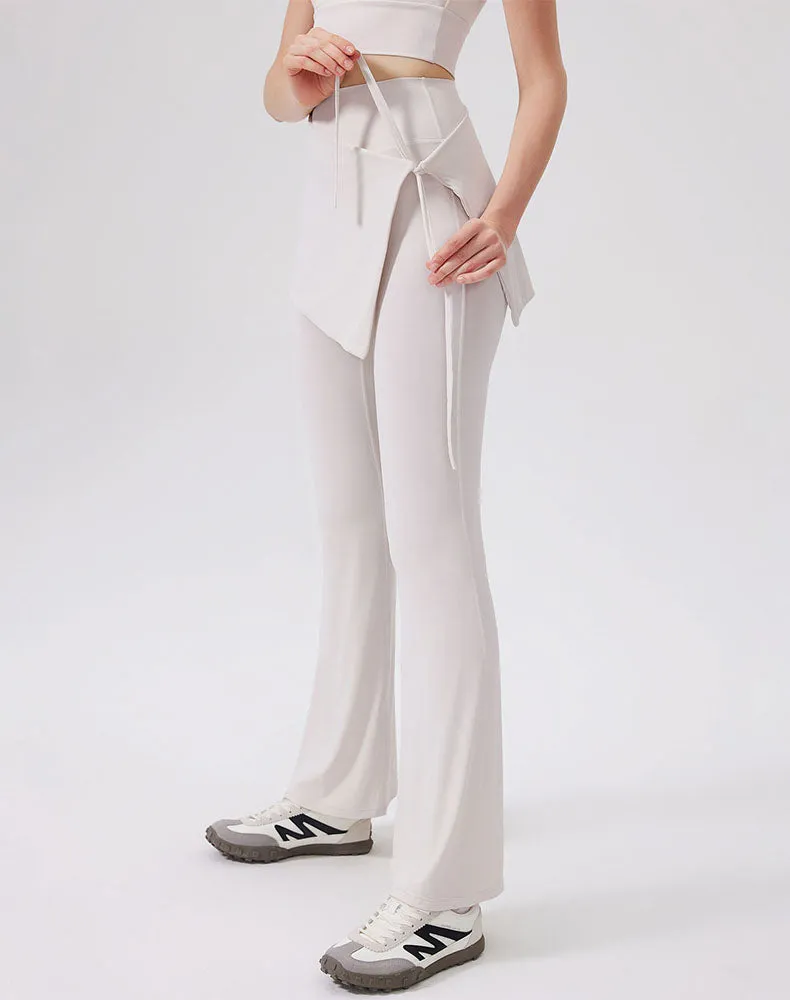 High Waisted Yoga Flare Leggings Wide Leg Pant with Skirt sold by CRAVE by Frederick Wilhelm product image thumbnail 4