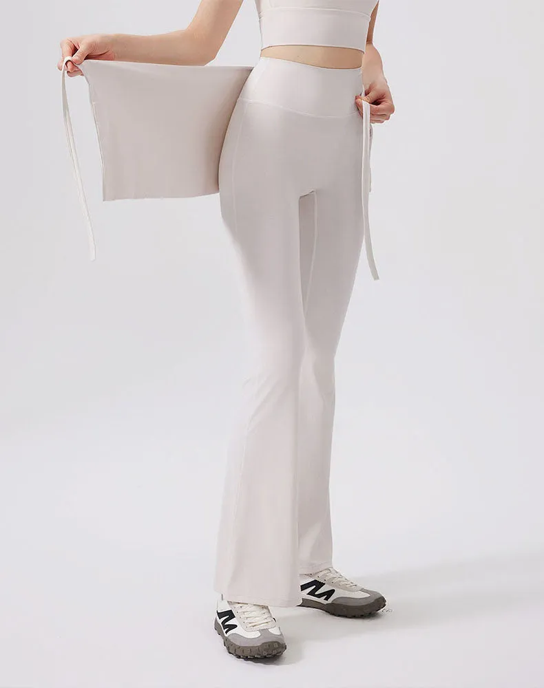 High Waisted Yoga Flare Leggings Wide Leg Pant with Skirt sold by CRAVE by Frederick Wilhelm product image thumbnail 2