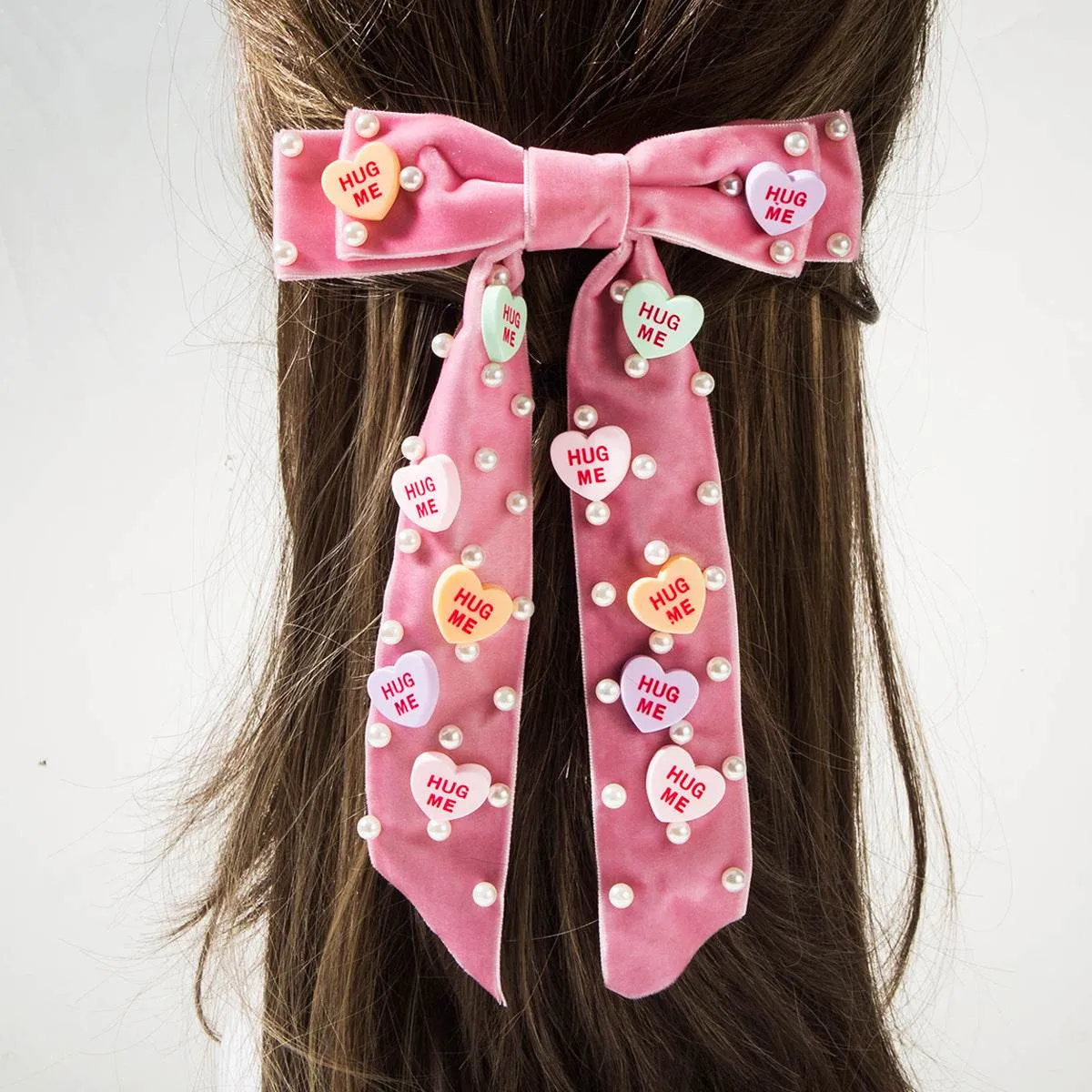 Valentine's Day Heart Hair Bow Clip Hair Accessories Gift sold by CRAVE by Frederick Wilhelm product image thumbnail 5