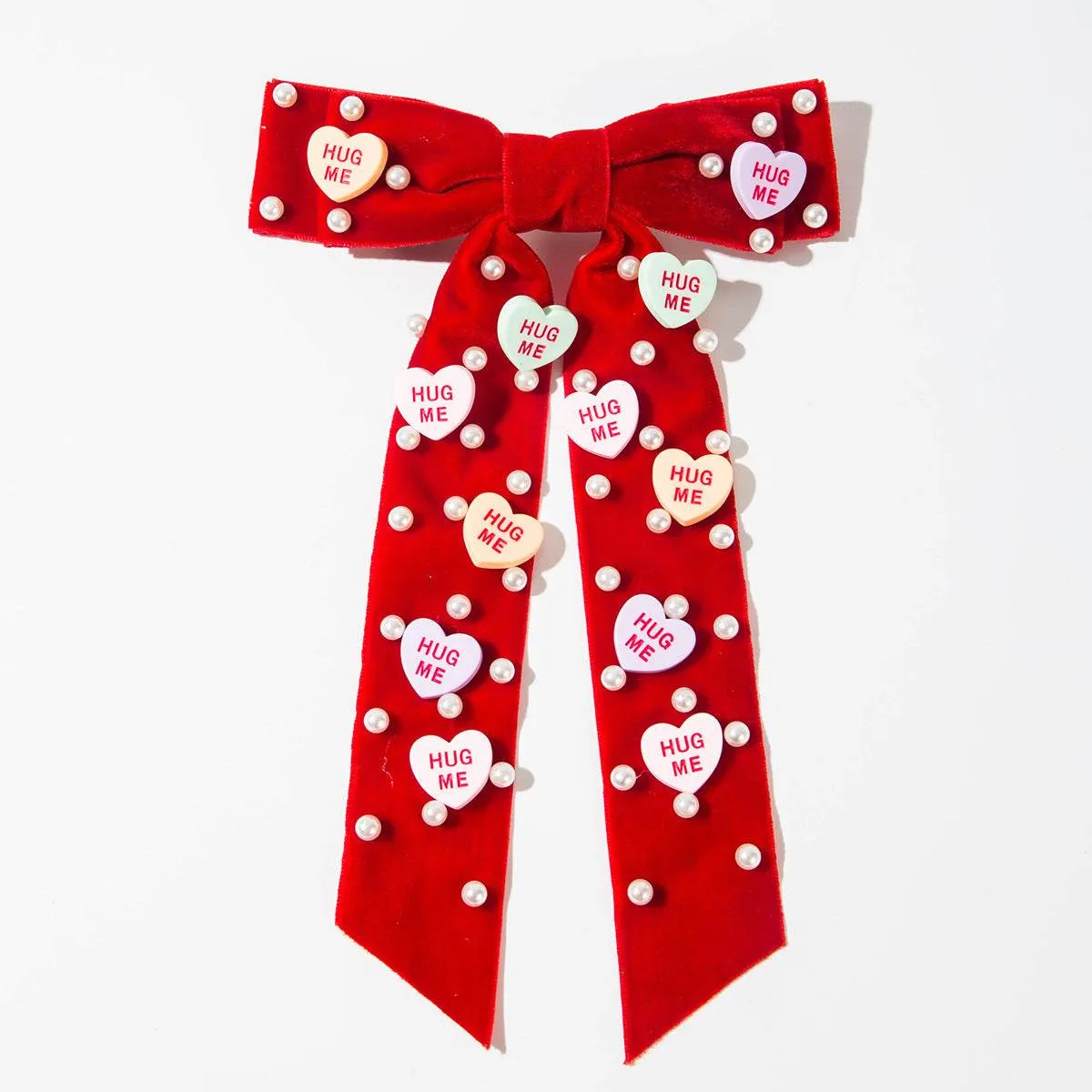 Valentine's Day Heart Hair Bow Clip Hair Accessories Gift sold by CRAVE by Frederick Wilhelm product image thumbnail 3