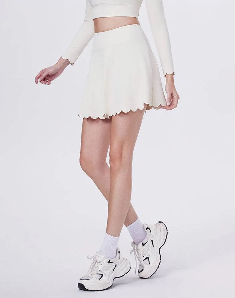 Mini Scalloped Hem Athletic Tennis Skirts with Short sold by CRAVE by Frederick Wilhelm product image thumbnail 5