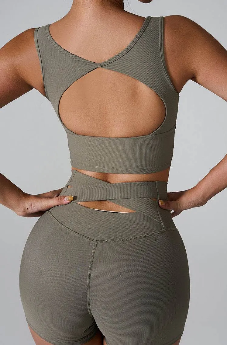 Sleeveless Square Neck Workout Yoga Training Crop Tank Top sold by CRAVE by Frederick Wilhelm product image thumbnail 2