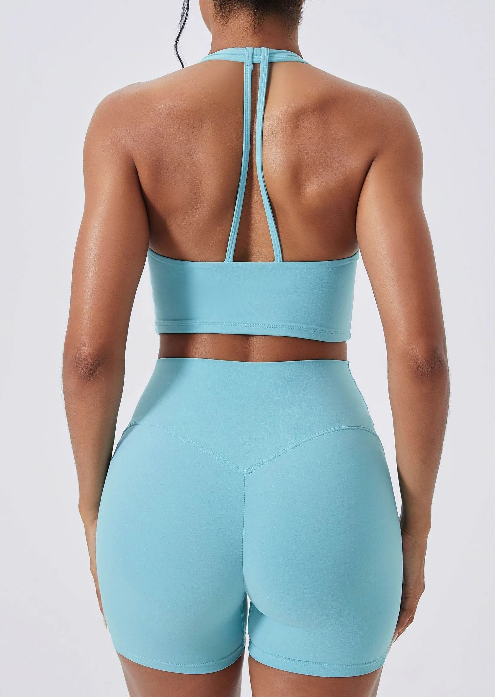 Twisted Cutout Fitness Crop Tank Tops sold by CRAVE by Frederick Wilhelm product image thumbnail 2