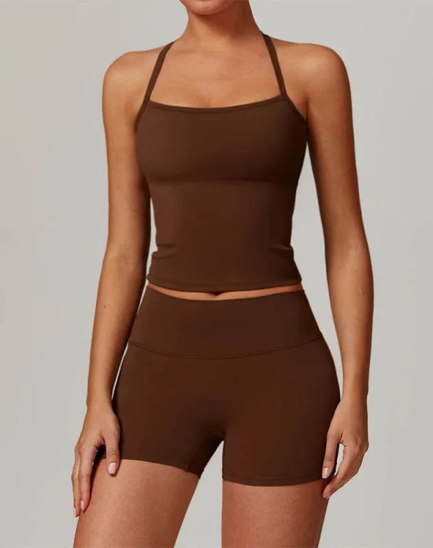 Athletic Wear with Criss Cross Back Tank Top and Short sold by CRAVE by Frederick Wilhelm