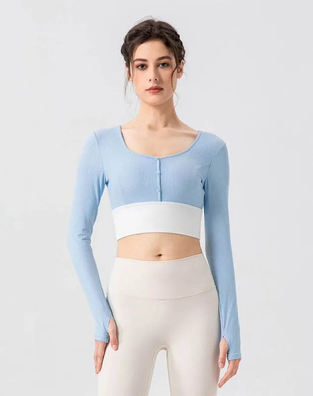 Cropped Button Cardigan Long Sleeve Casual Soft Knit made by CRAVE by Frederick Wilhelm