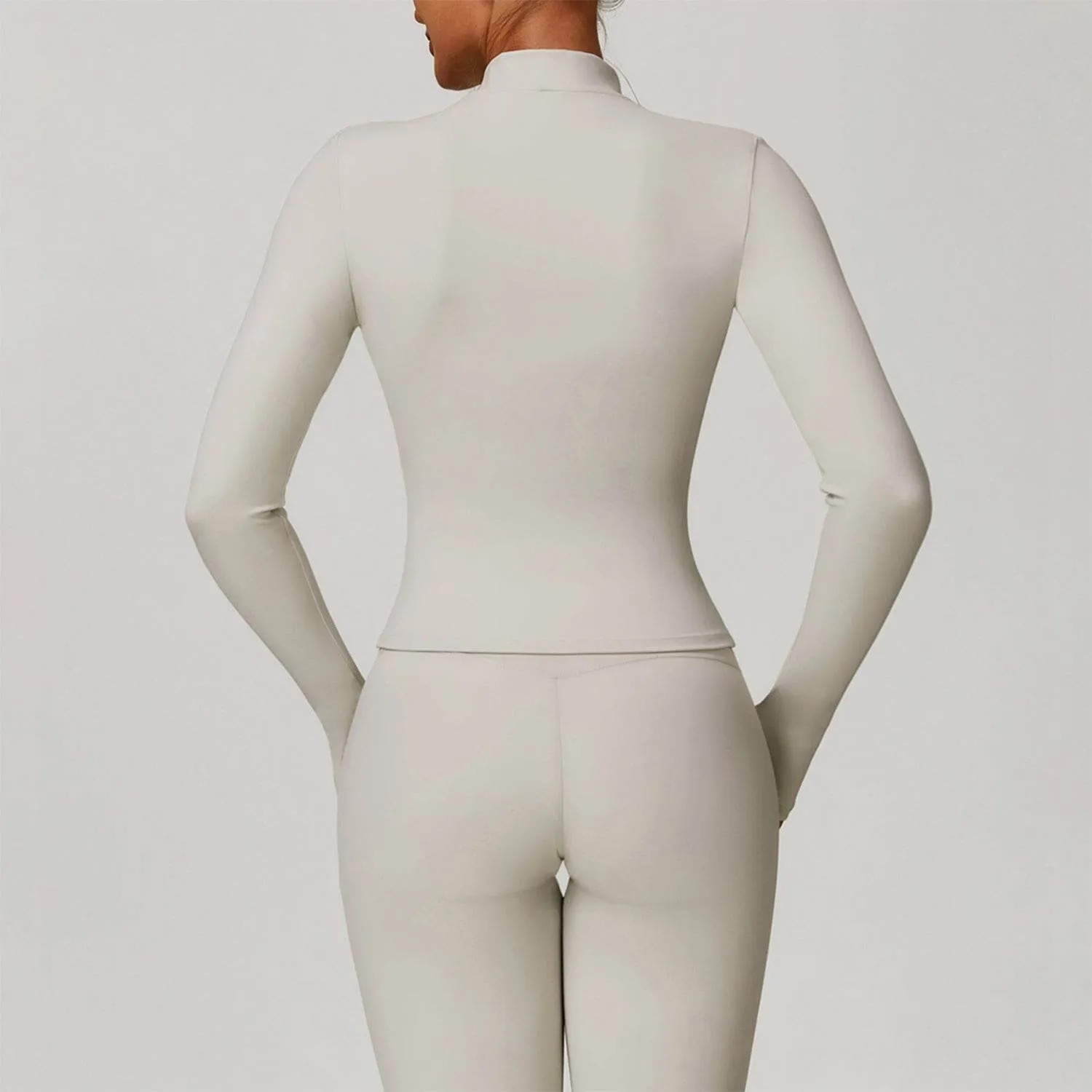 Zip Up Workout Jacket Long Sleeve Athletic Coat with Pockets sold by CRAVE by Frederick Wilhelm product image thumbnail 2