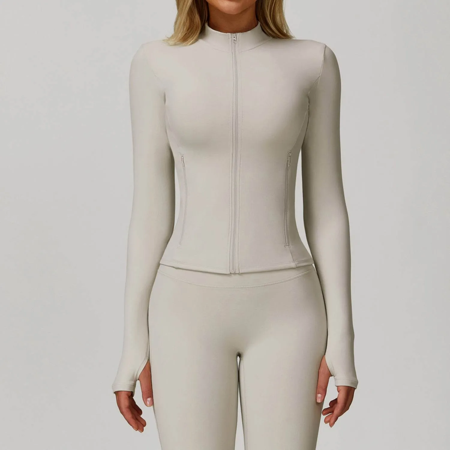 Zip Up Workout Jacket Long Sleeve Athletic Coat with Pockets sold by CRAVE by Frederick Wilhelm