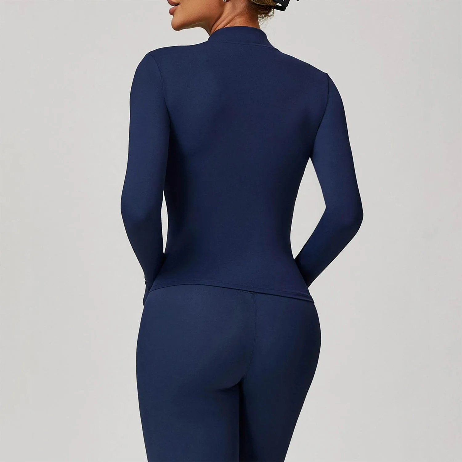 Zip Up Workout Jacket Long Sleeve Athletic Coat with Pockets sold by CRAVE by Frederick Wilhelm product image thumbnail 5