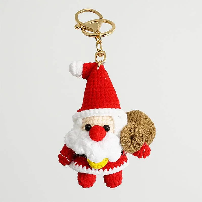 Hand knitted Santa Claus Keychain Christmas Bag Decoration sold by CRAVE by Frederick Wilhelm